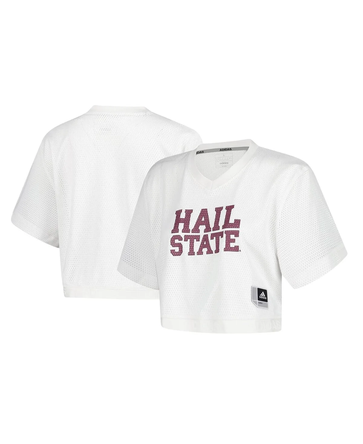 Mississippi State Bulldogs Primegreen V-Neck Cropped Jersey by Adidas
