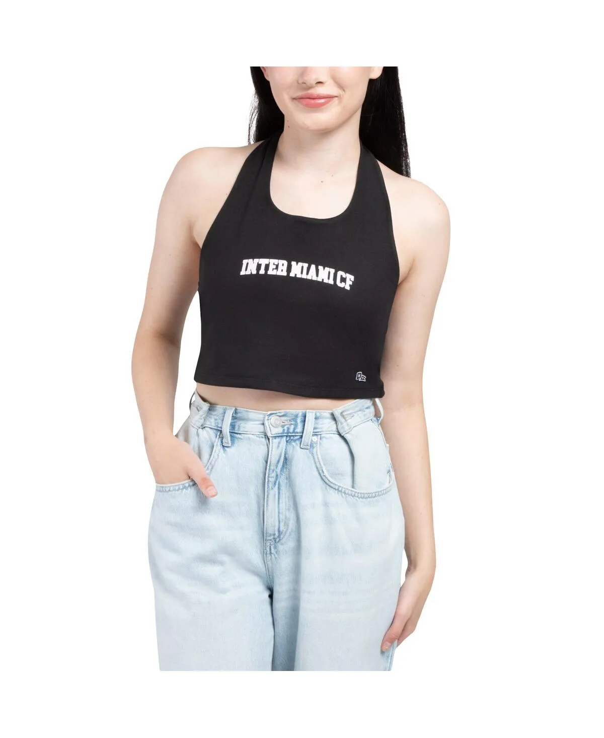 Inter Miami Cf Tailgate Halter Cropped Top by Hype And Vice
