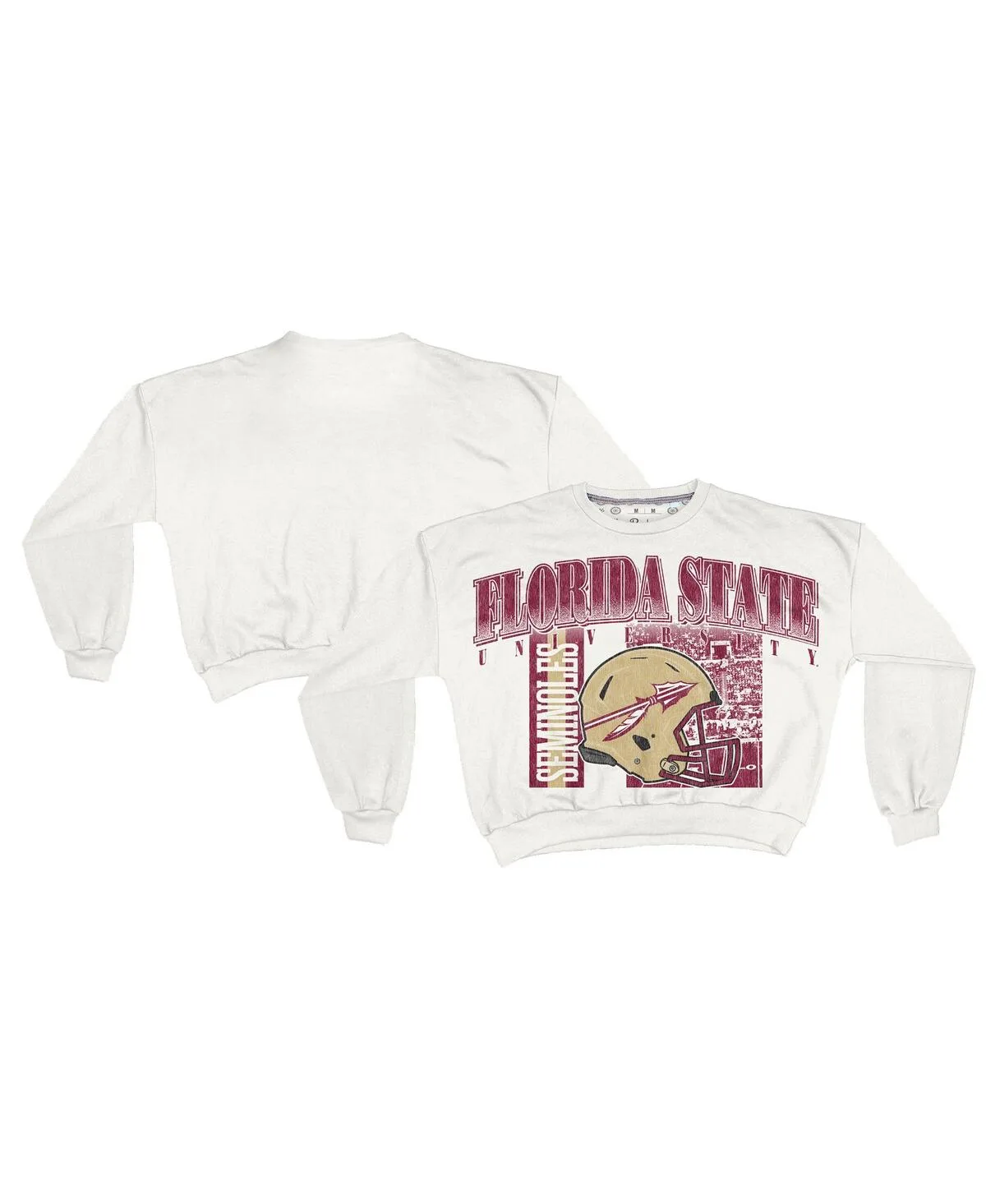 Florida State Seminoles Oversized Janice Retro Waist-Length Sweatshirt by Pressbox
