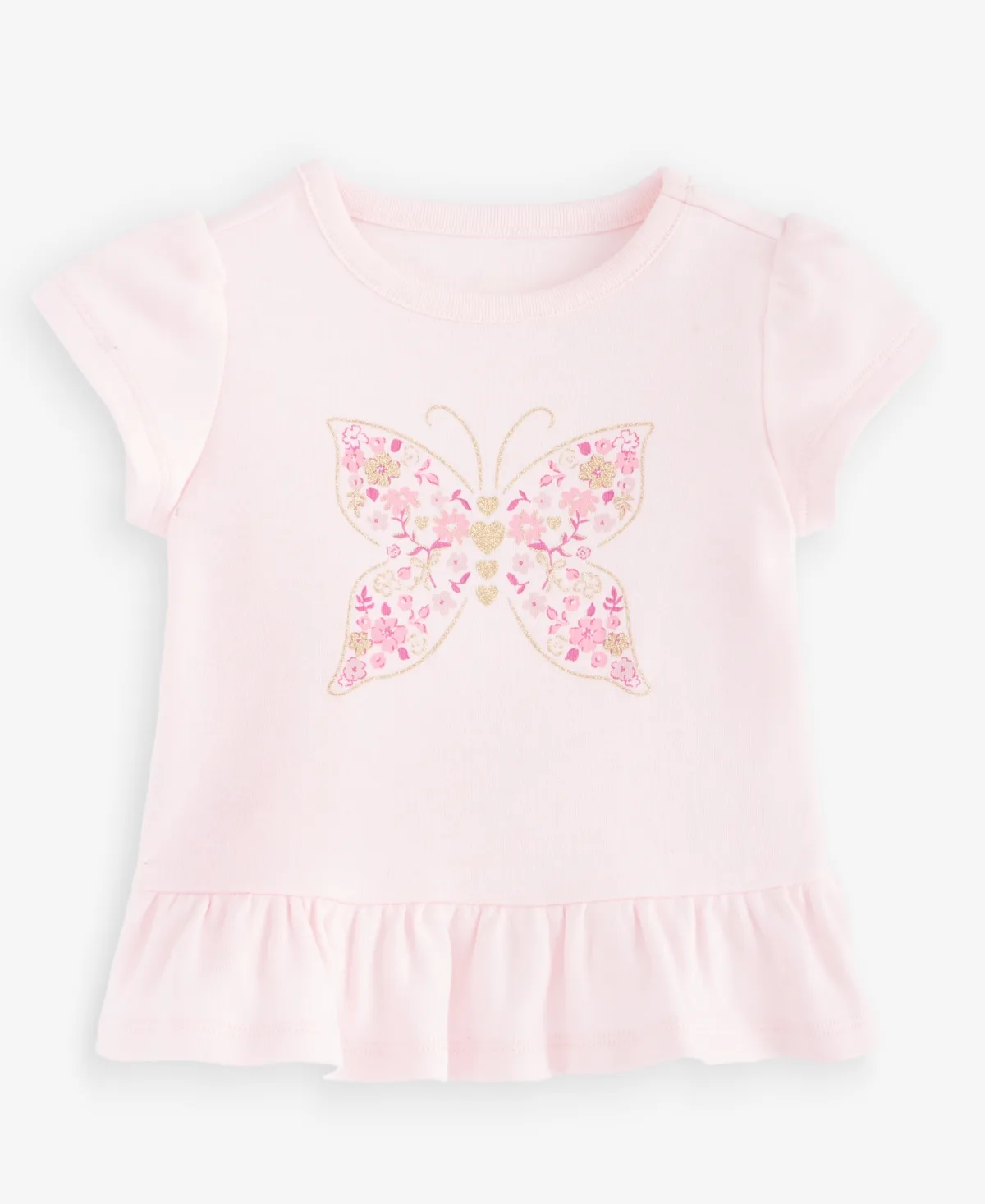 Mix & Match Short-Sleeve Butterfly Peplum T-Shirt by First Impressions
