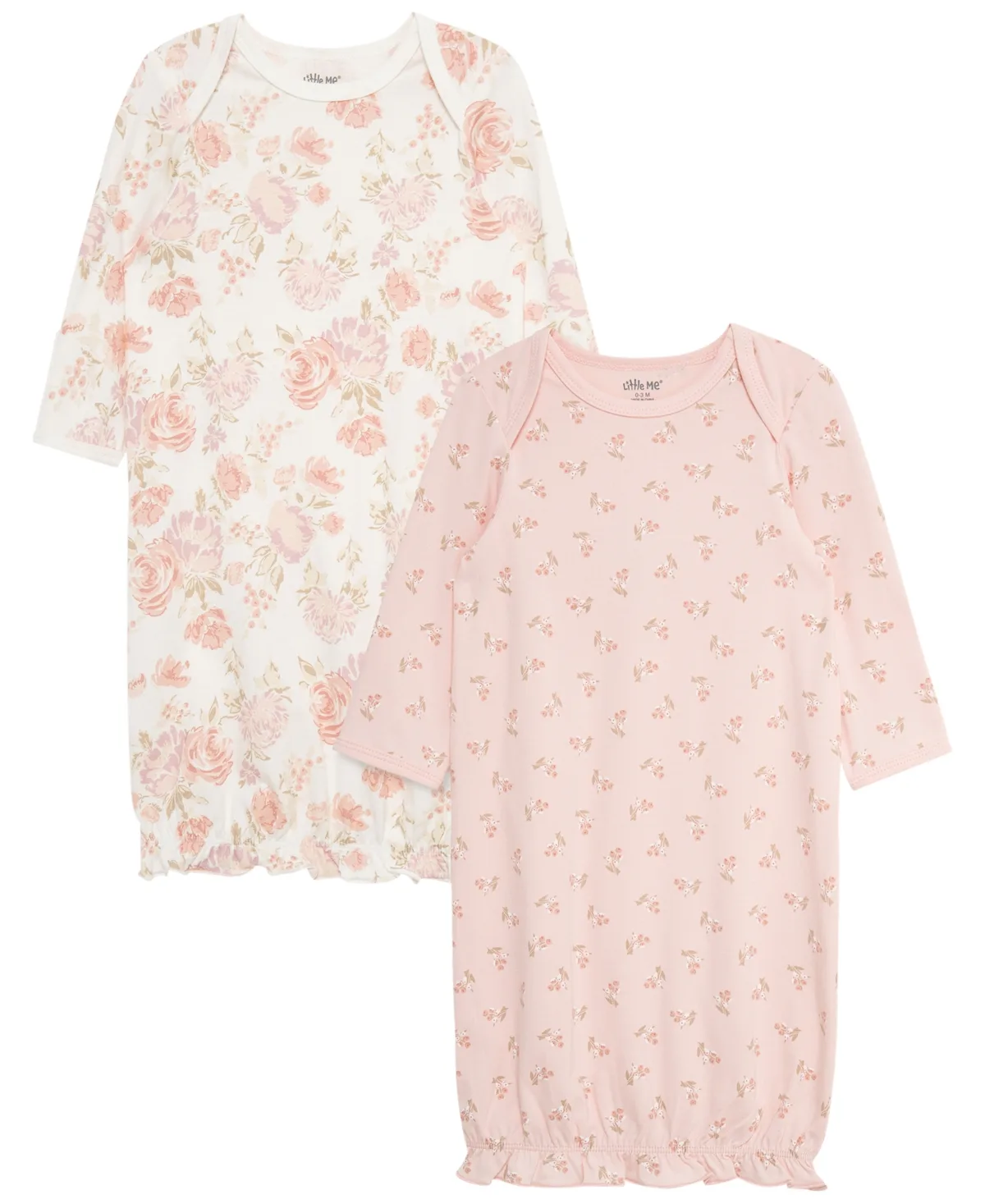 Long-Sleeve Floral Sleeper Gowns, 2-Pack by Little Me