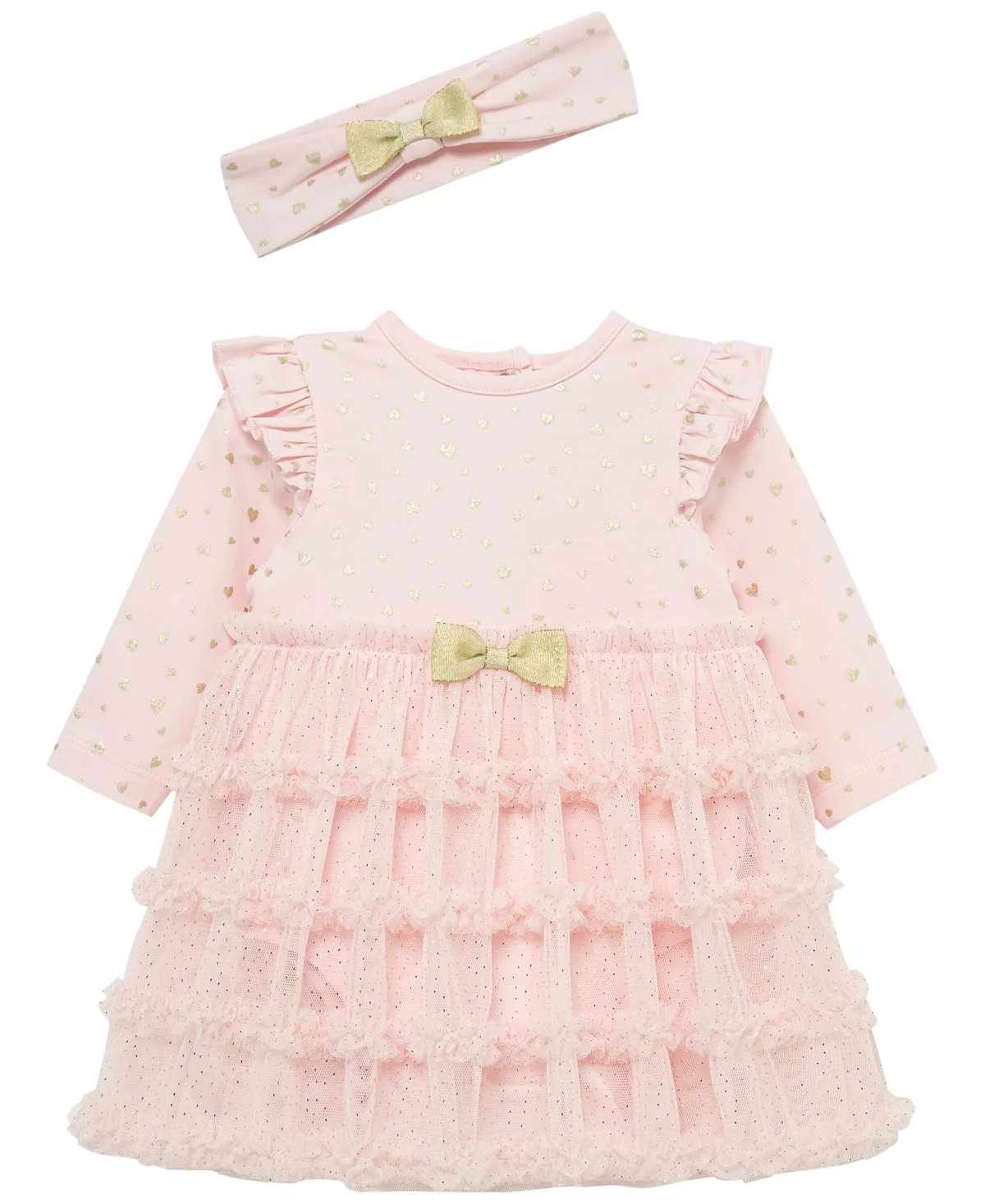 Heart Shine Tutu Popover Dress and Headband, 2-Piece Set by Little Me