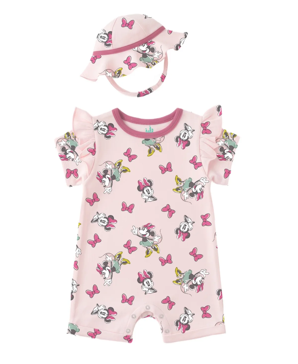 Minnie Print Romper and Hat, 2-Piece Set by Disney