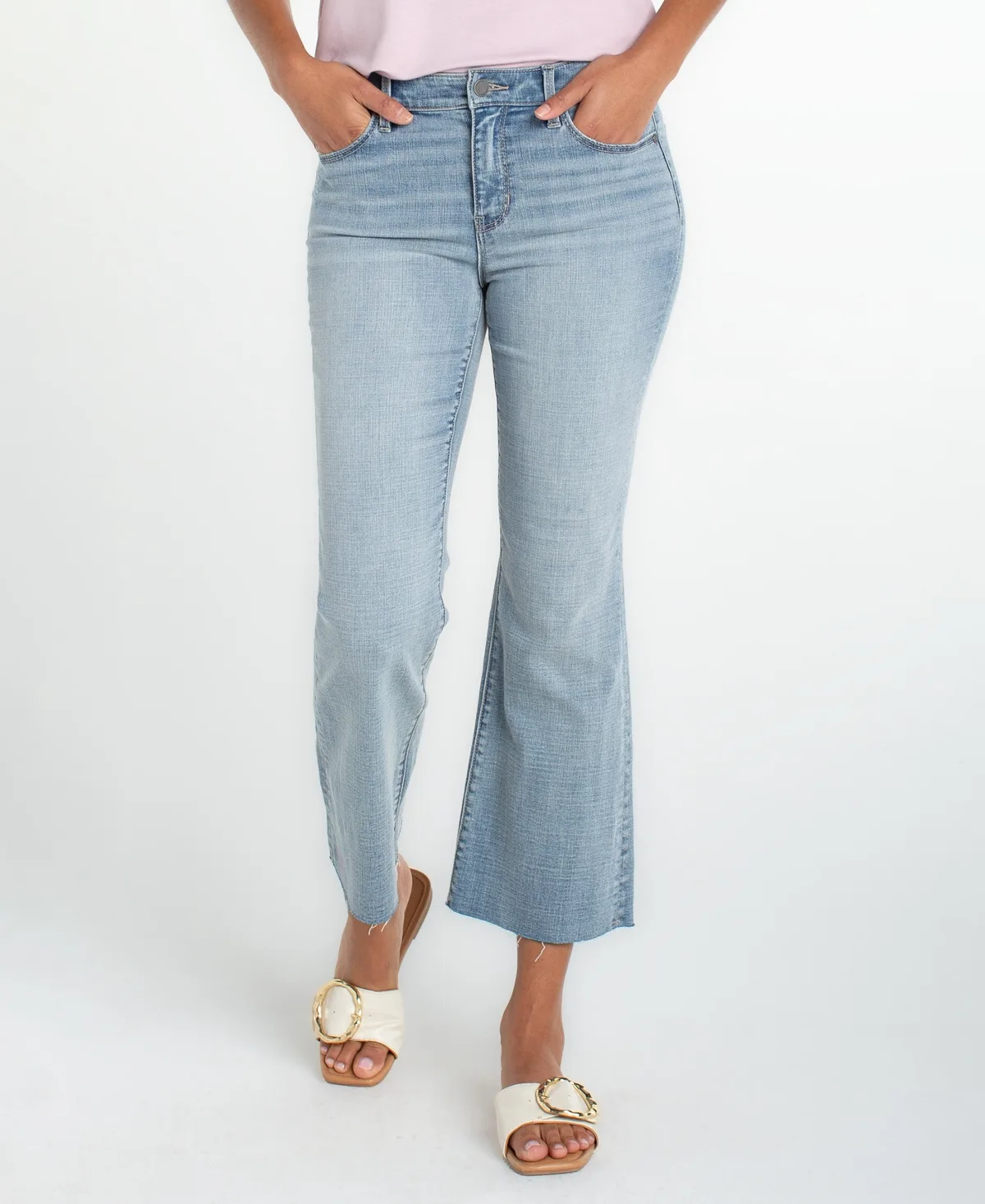 Hannah Crop Flare Leg Jeans by Liverpool Los Angeles