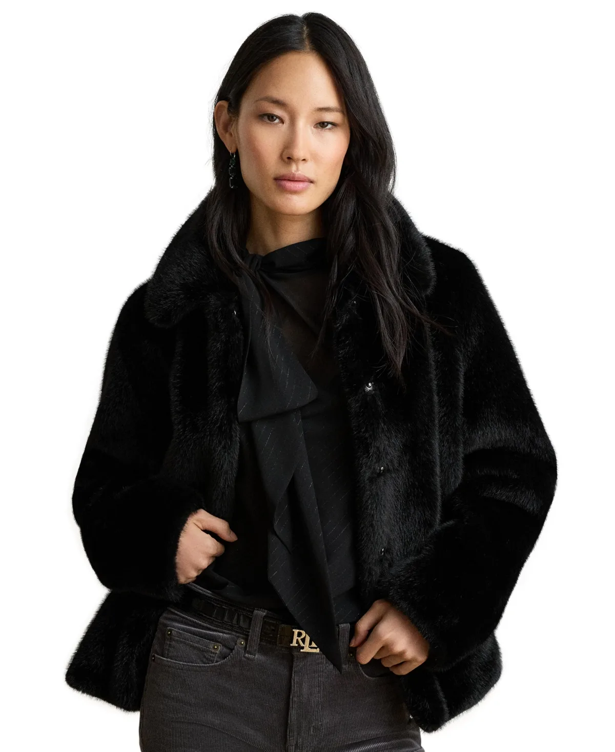 Faux Fur Collared Jacket by Lauren Ralph Lauren