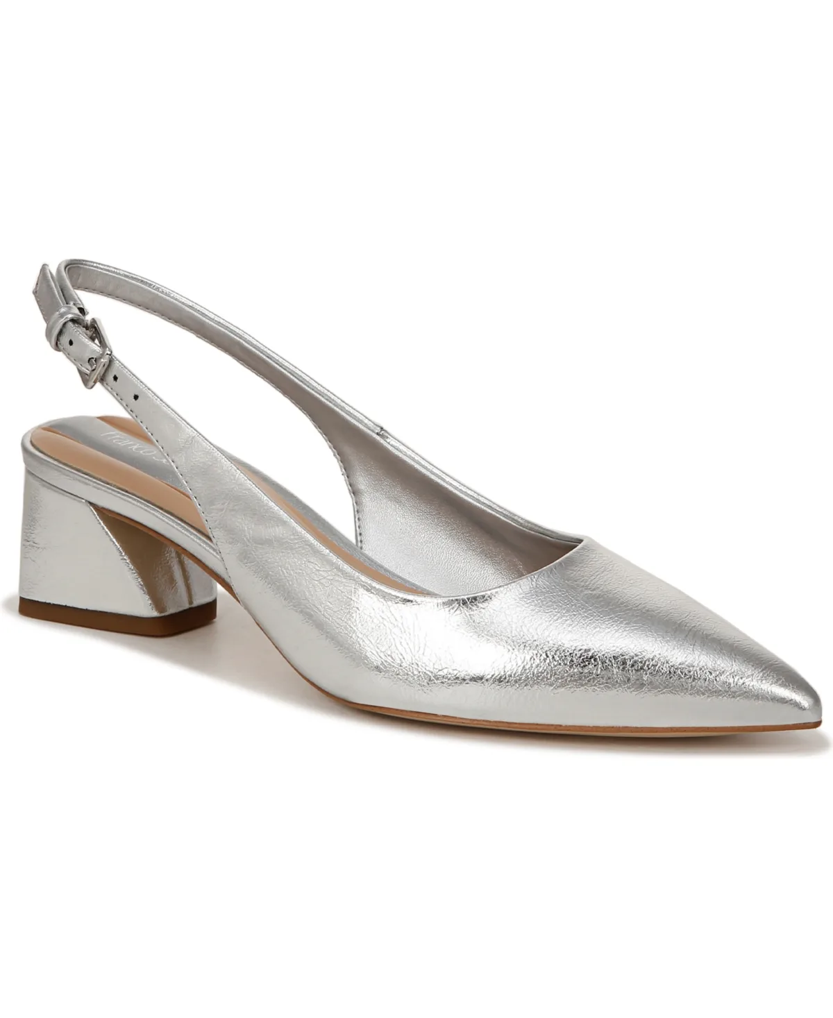 Racer Pointed Toe Block Heel Slingback Pumps by Franco Sarto