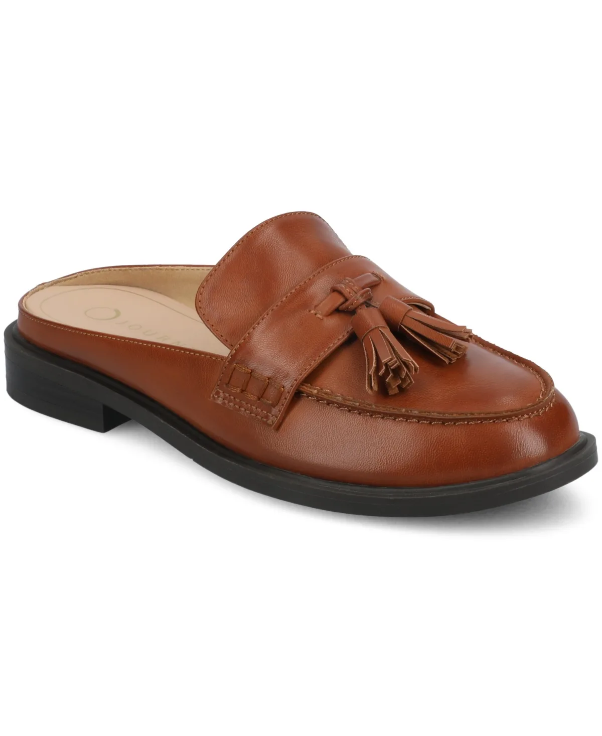Azura Tassel Round Toe Comfort Mule Loafer by Journee Collection