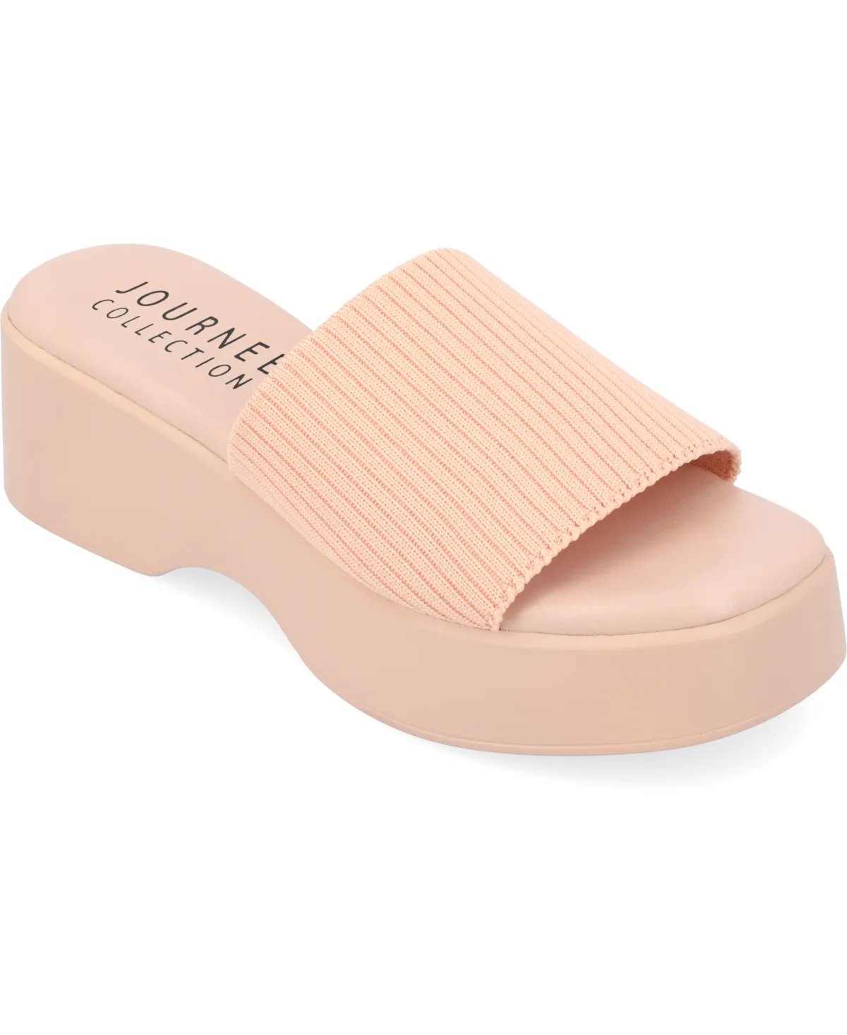 Emani Knit Platform Sandals by Journee Collection