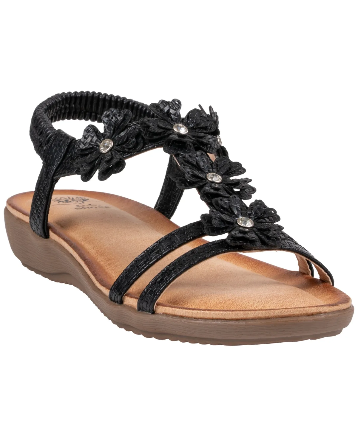 Lily Floral Flat Sandals by Gc Shoes
