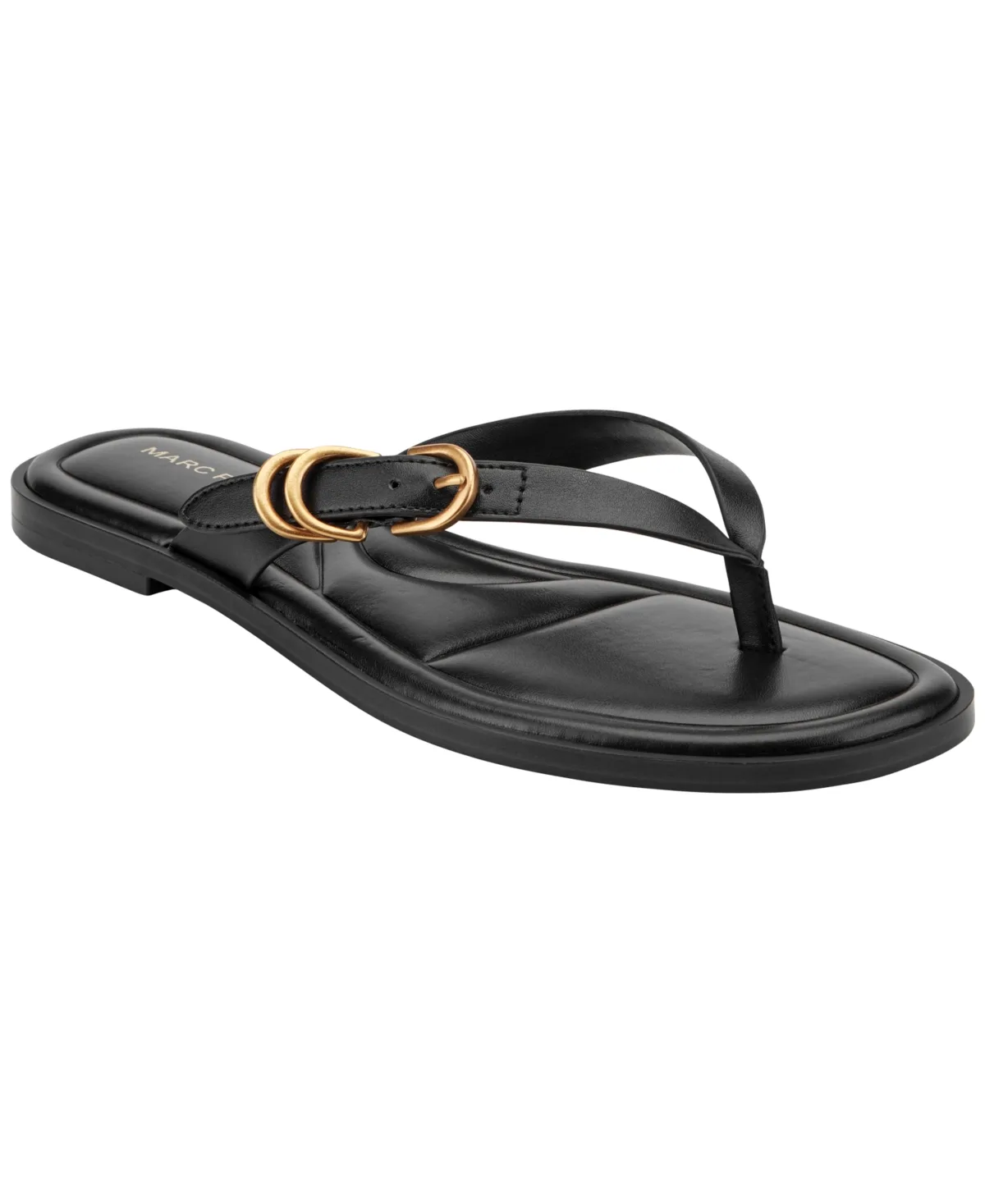 Retry Buckle Strap Flat Slip-On Sandals by Marc Fisher