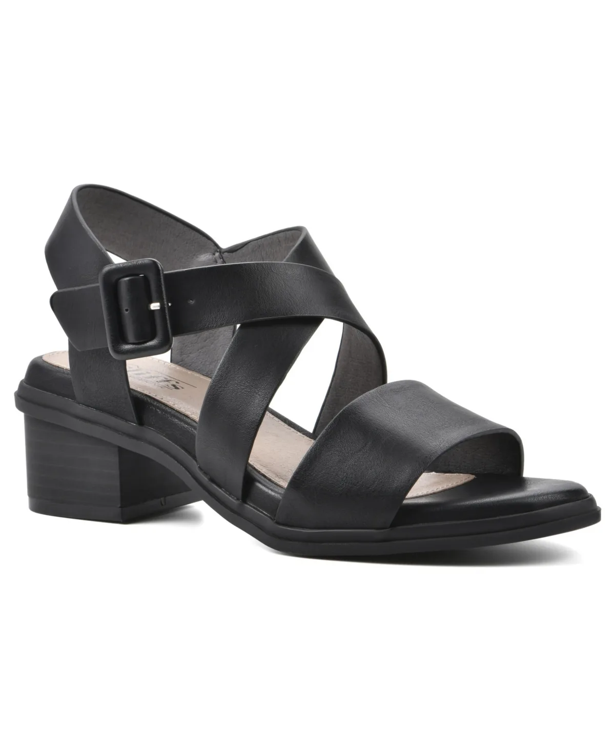 Cordovan Stacked Heel Strappy Dress Sandals by Cliffs By White Mountain