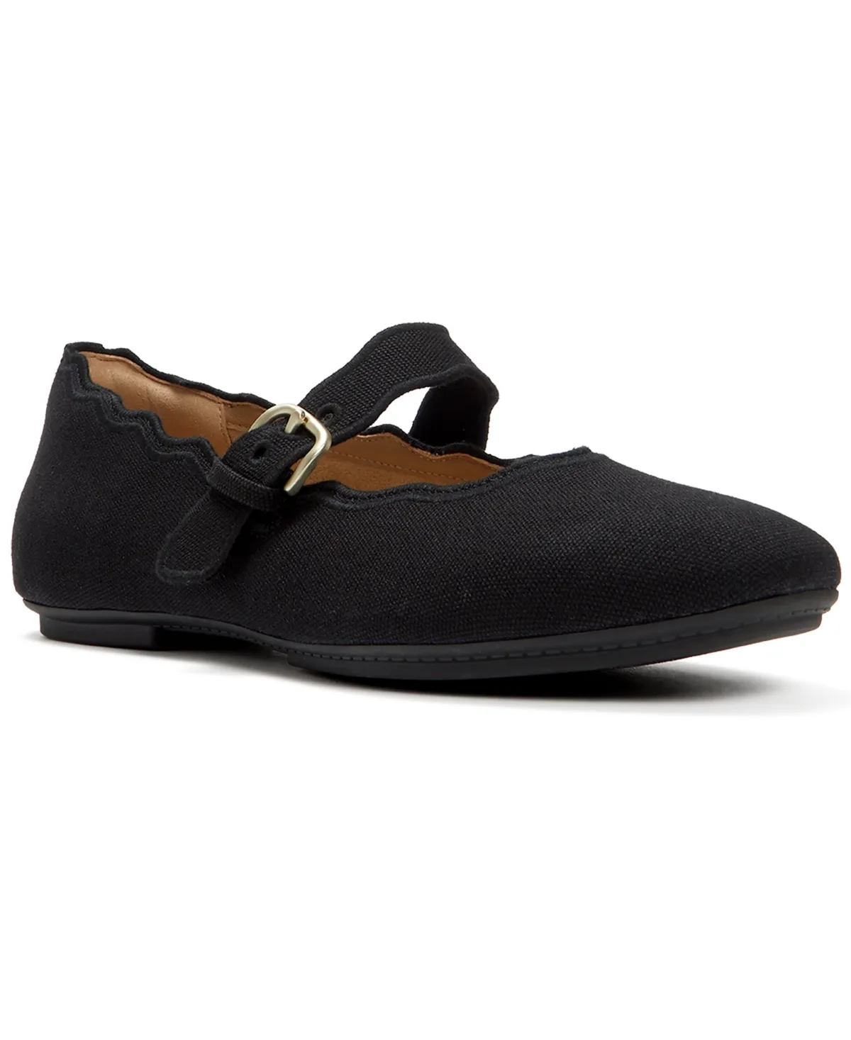 Delicato Wave Edge Canvas Mary Jane Flats by Fitflop