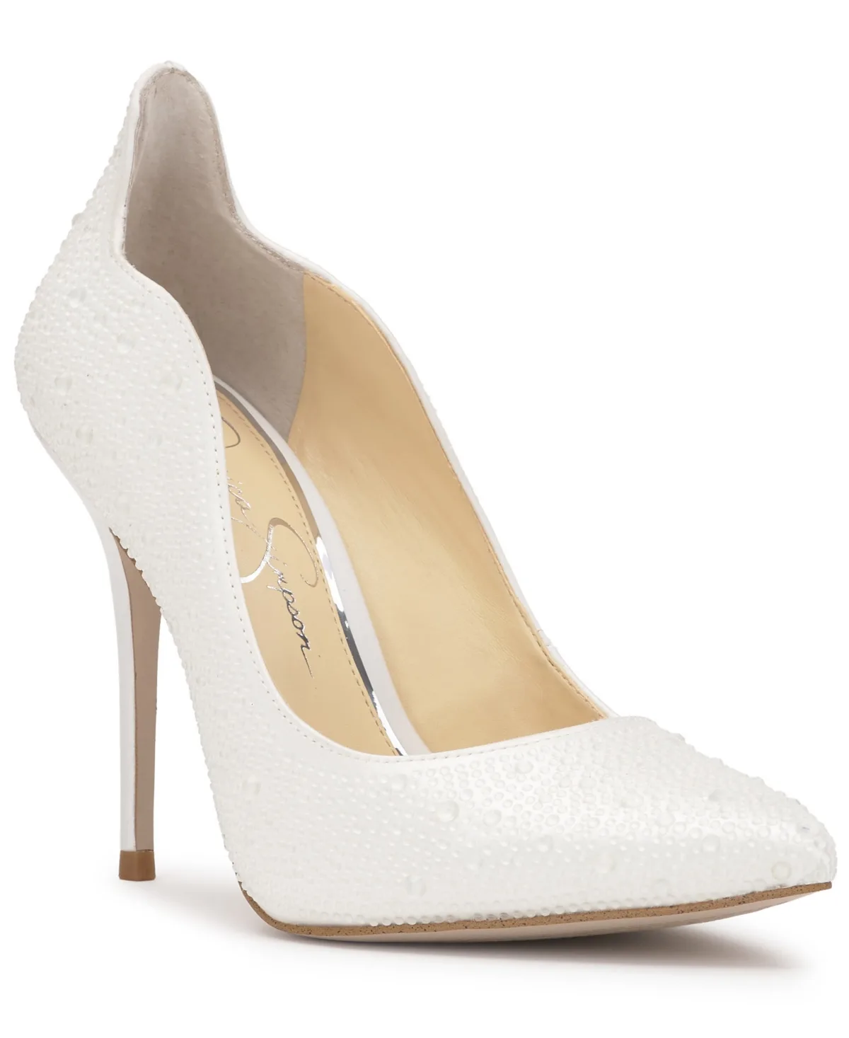 Wayva Scalloped Heel Stiletto Pumps by Jessica Simpson