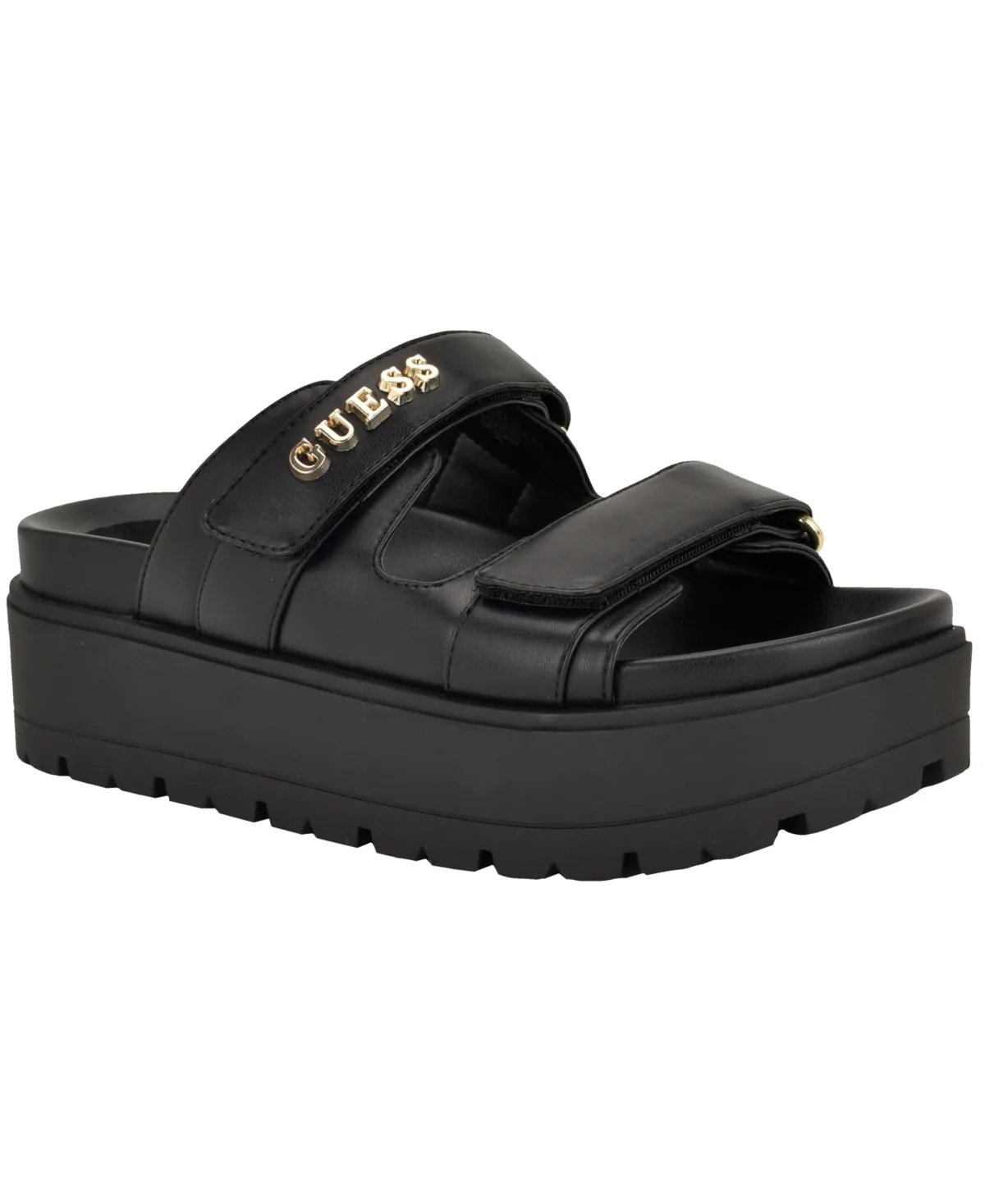 Faxon Platform Lug Sole Footbed Sandals by Guess