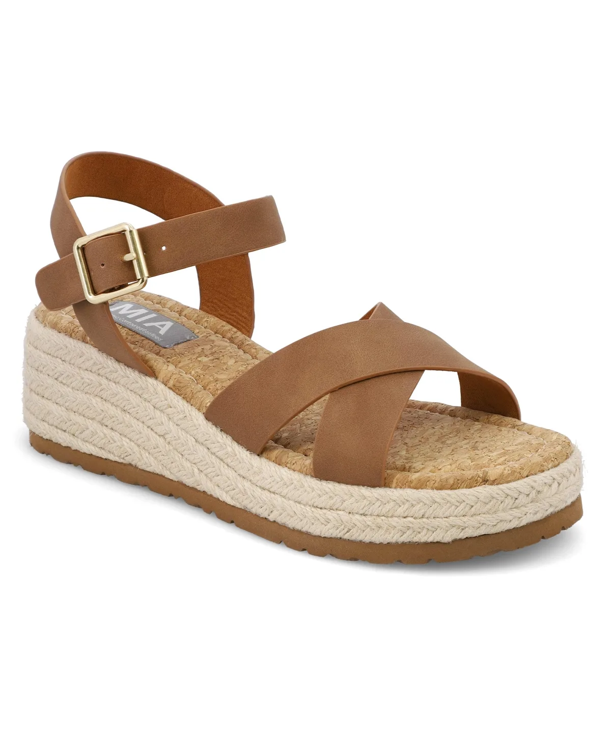 Nikky Round Toe Wedge Sandals by Mia