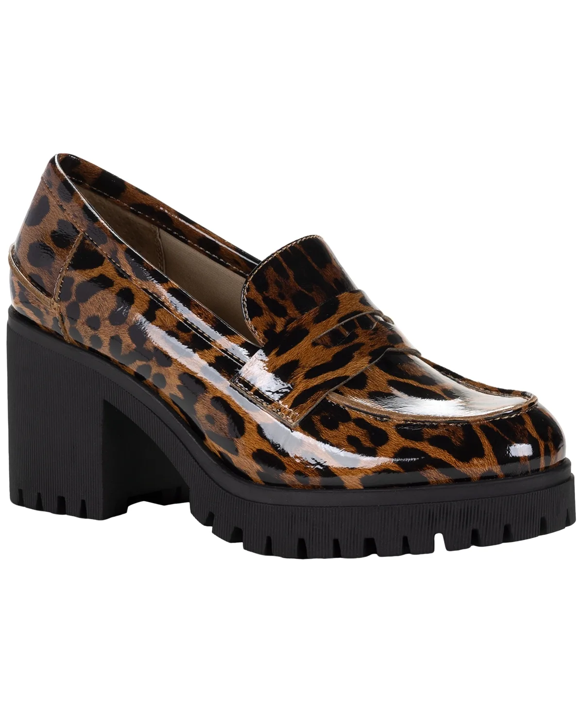 Presscott Round Toe Heeled Loafers by Wild Pair