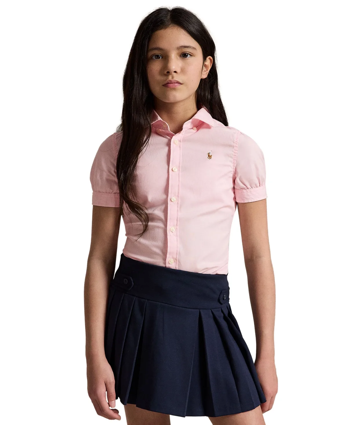 Short Sleeve Solid Oxford Top by Polo Ralph Lauren