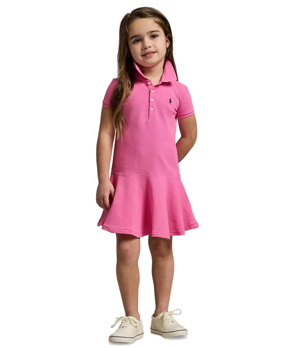 Cotton Mesh Stretch Shortsleeve Polo Dress by Polo Ralph Lauren