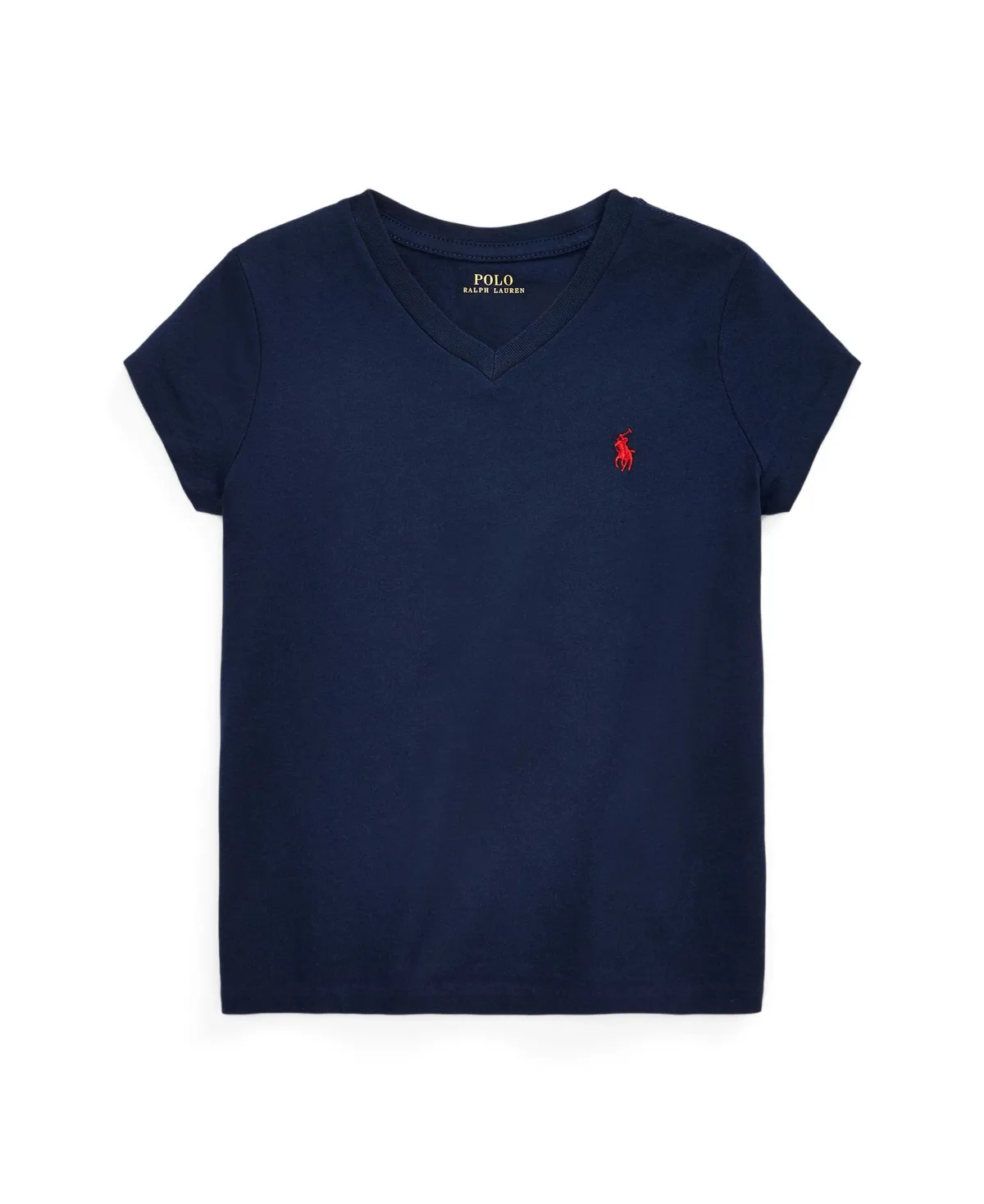 Short Sleeve Cotton Jersey V-Neck T-Shirt by Polo Ralph Lauren