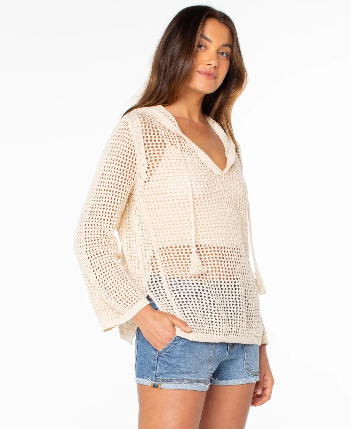 Summer Night Tunic V-Neck Sweater by Roxy