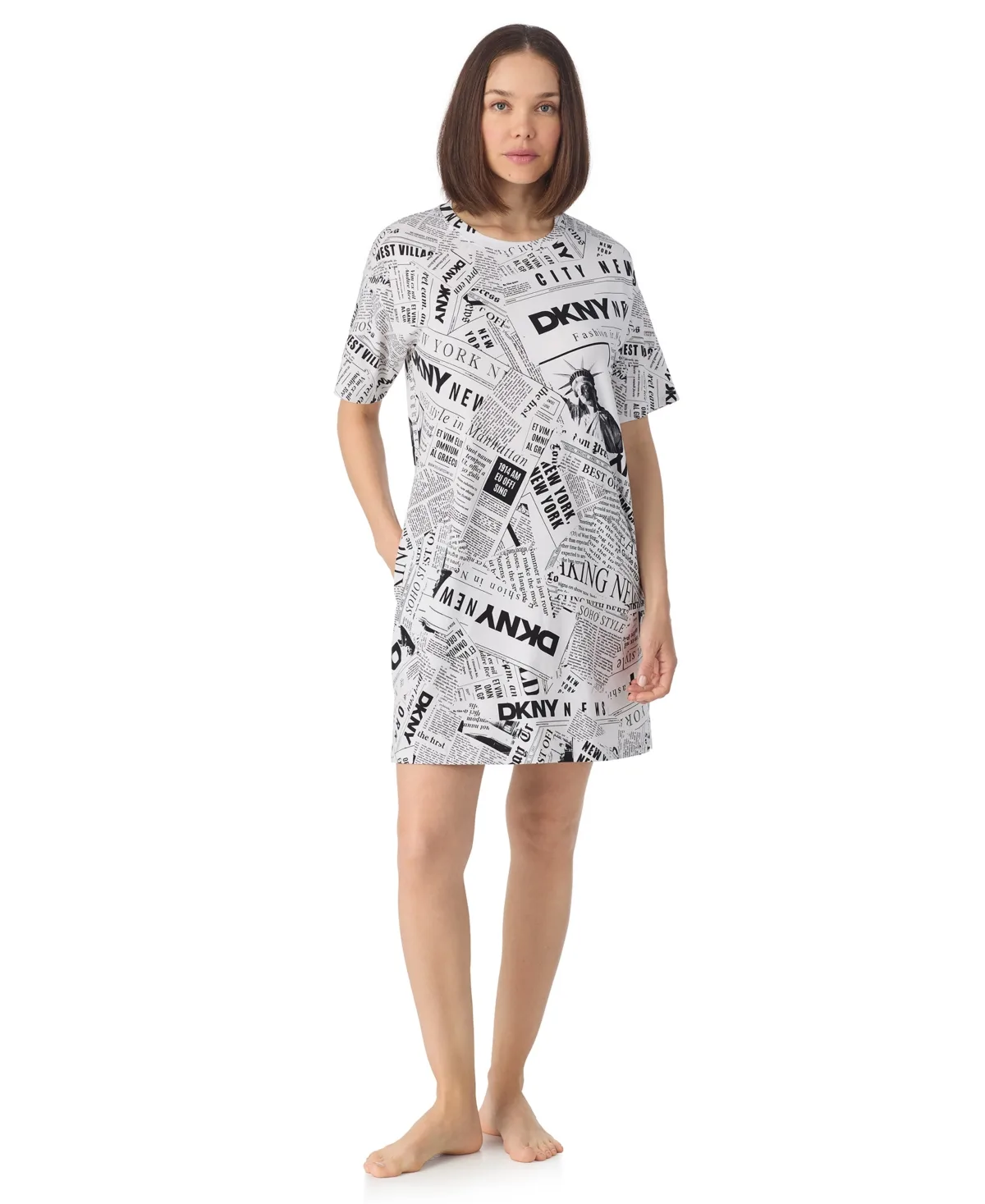 Short-Sleeve Pull-On Sleepshirt by Dkny