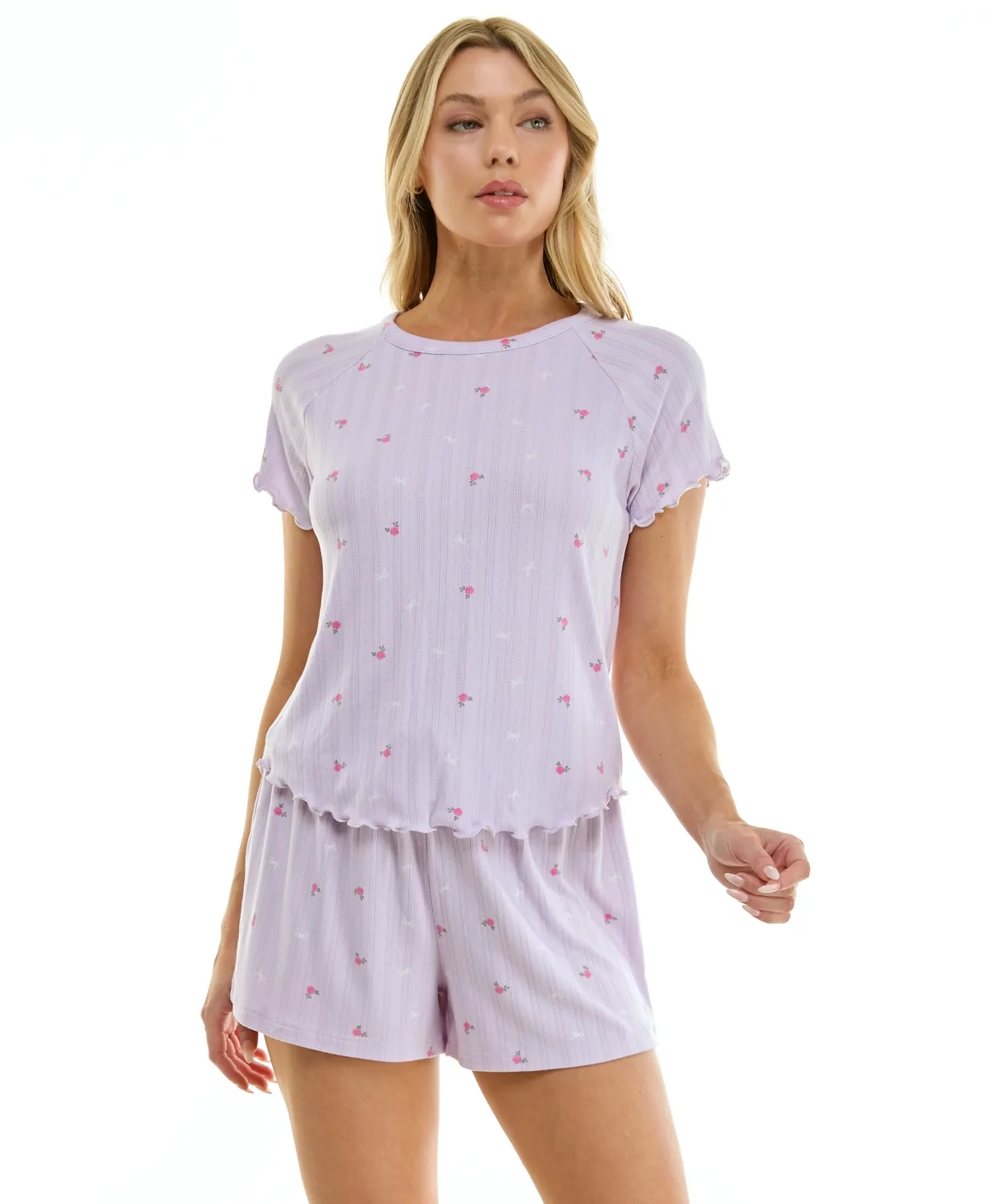 Short-Sleeve Top and Pull-On Shorts, 2-Piece Set by Roudelain