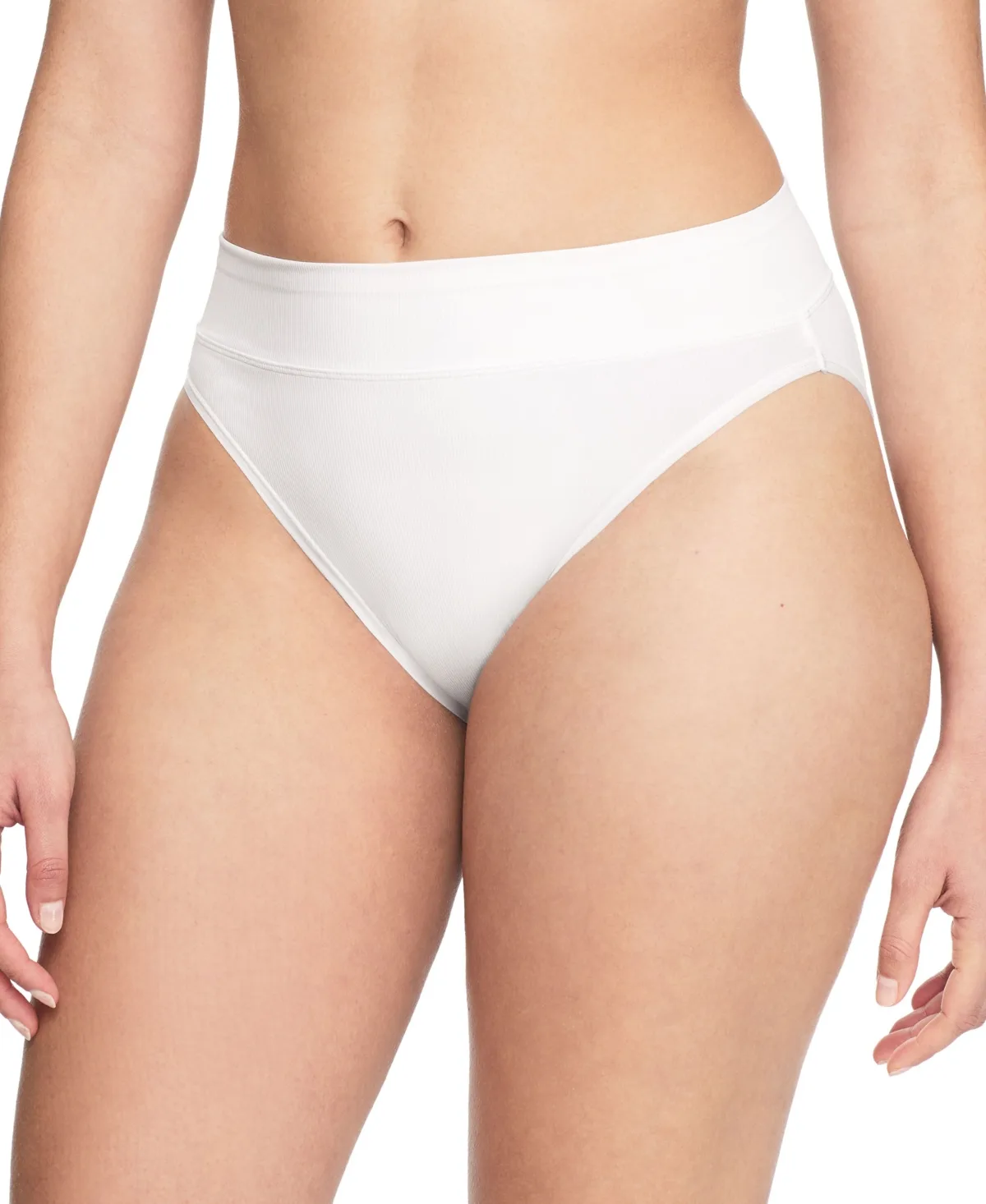 No Pinching No Problem Dig-Free High-Waist Ribbed Hi-Cut Panty by Warner's