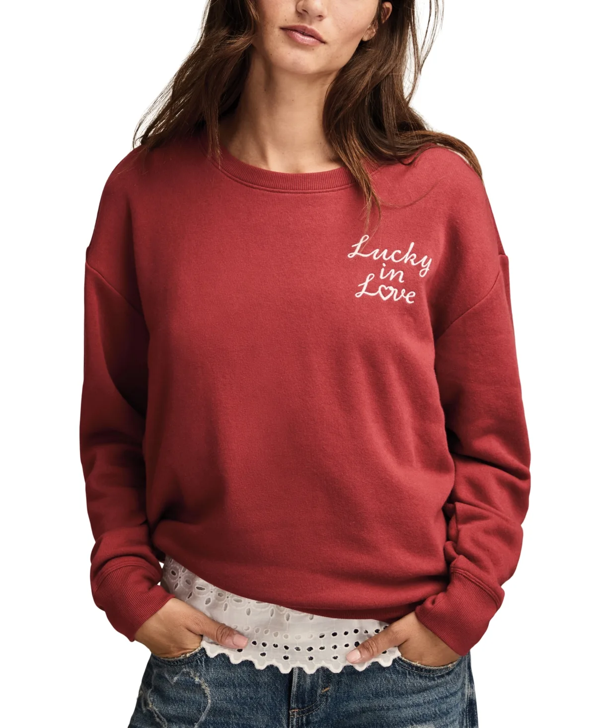 Valentine Crewneck Sweatshirt by Lucky Brand