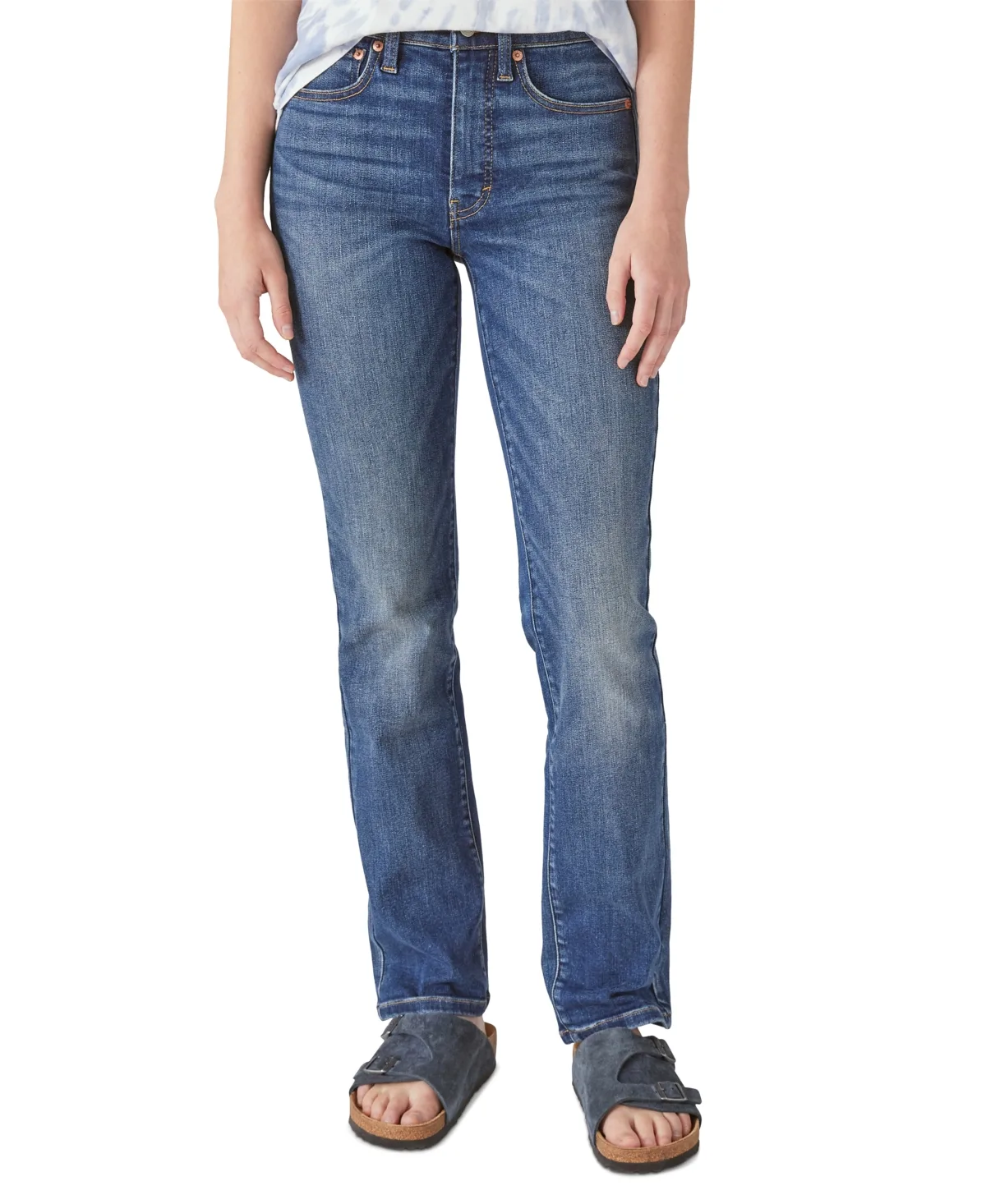 Zoe High-Rise Straight-Leg Jeans by Lucky Brand