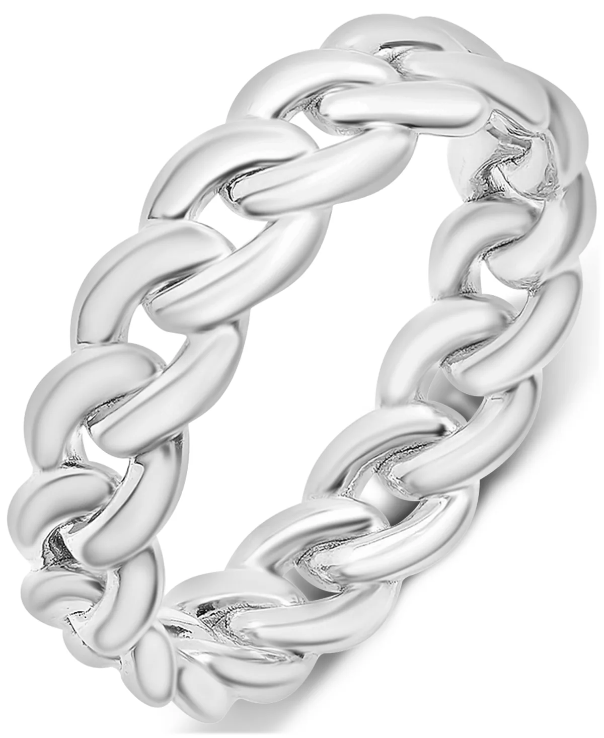 Chain Link Statement Ring in Gold Vermeil or Sterling Silver by Audrey By Aurate