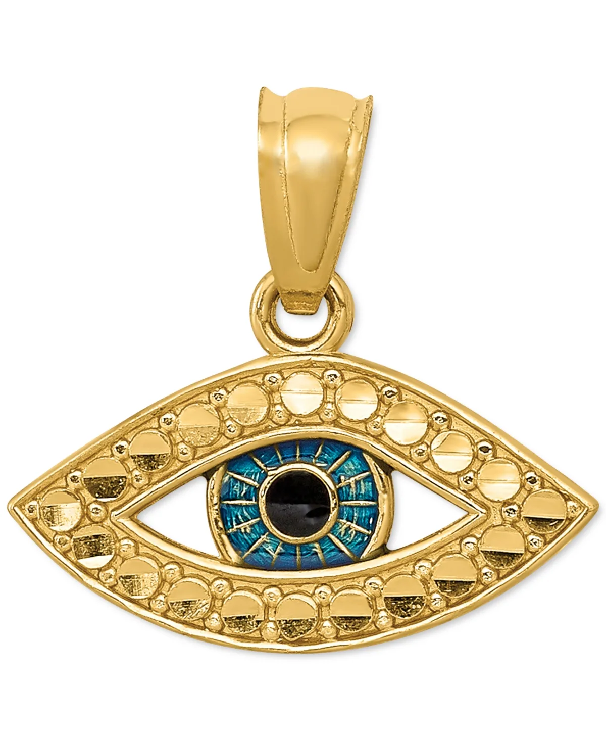 Evil Eye Charm Set in 14k Gold and Enamel by Macy's