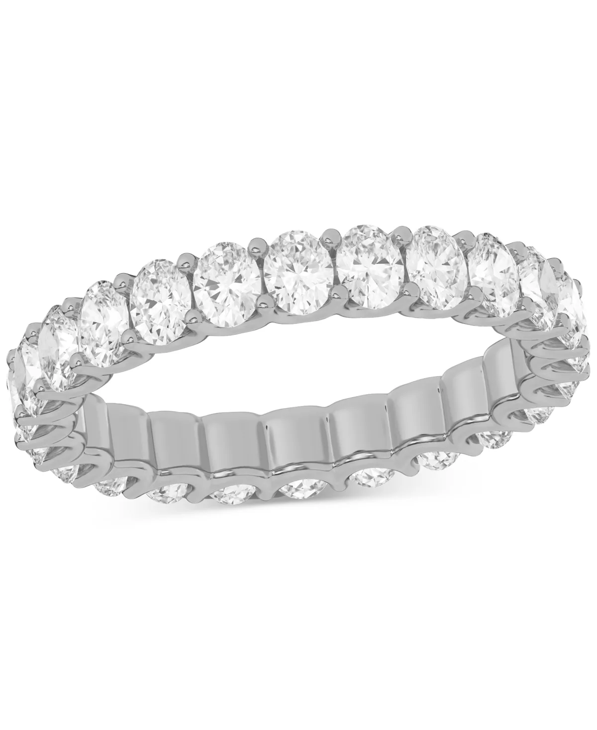 Diamond Oval-Cut Eternity Band (2 ct. t.w.) in Platinum or 14k Gold