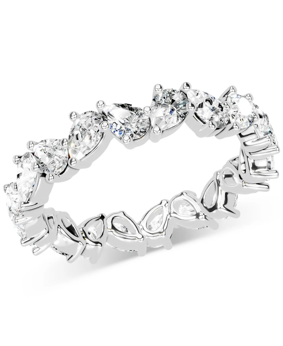 Diamond Pear Eternity Band (2 ct. t.w.) in Platinum or 14k Gold by Macy's