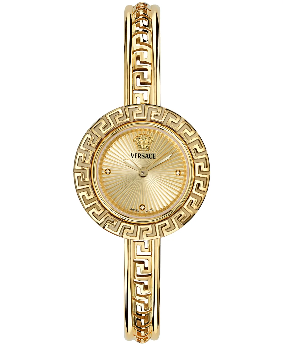 Greca Pendant Ip Yellow Gold Bracelet Watch, 28mm by Versace