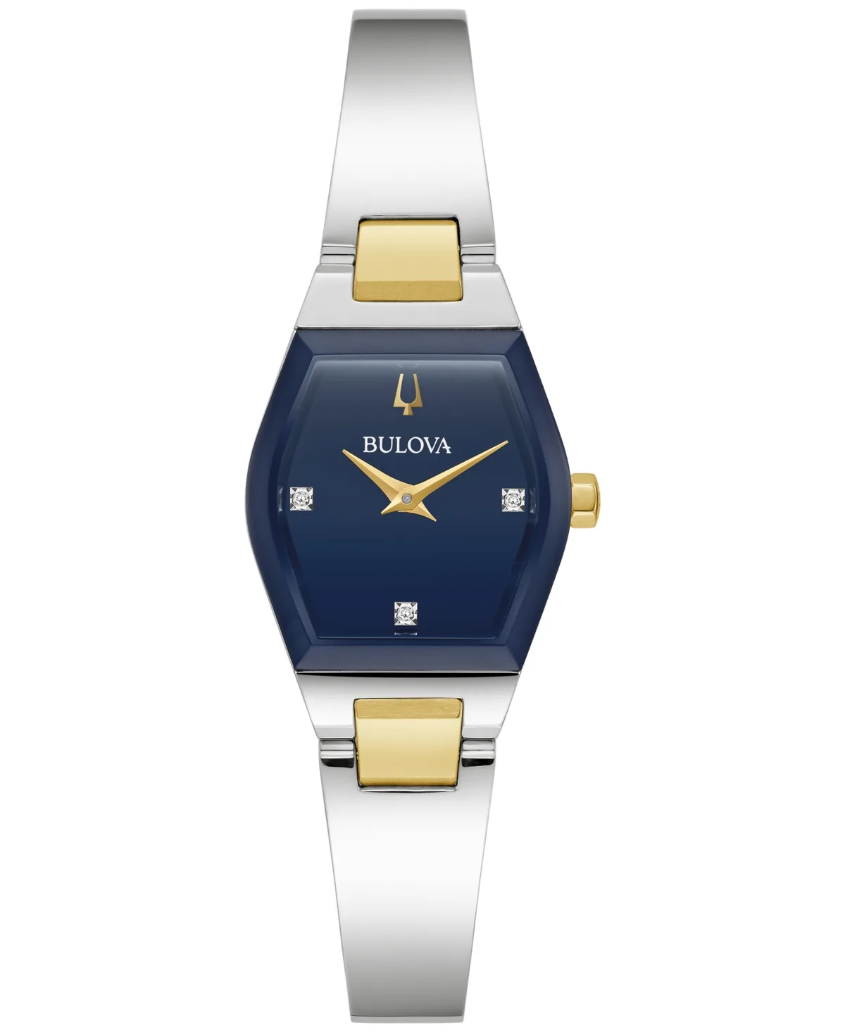 Modern Gemini Diamond Accent Stainless Steel Bangle Bracelet Watch 23mm by Bulova