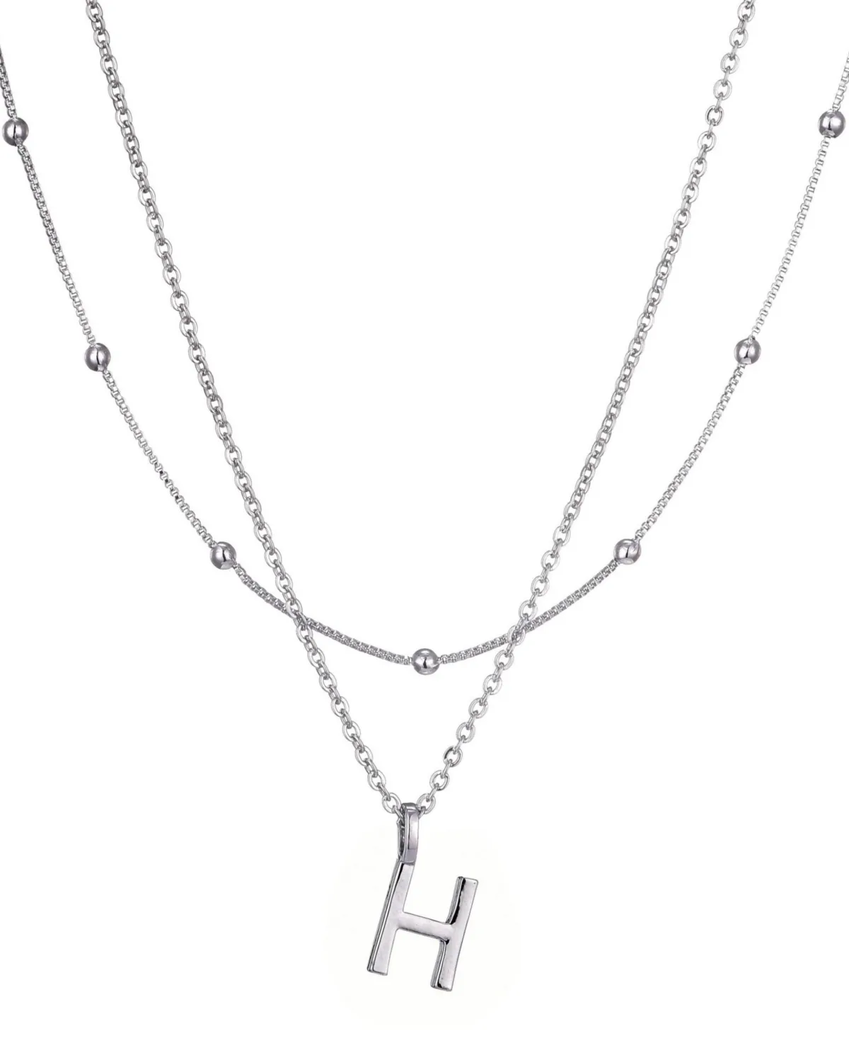 Layered Initial Necklace by Adornia