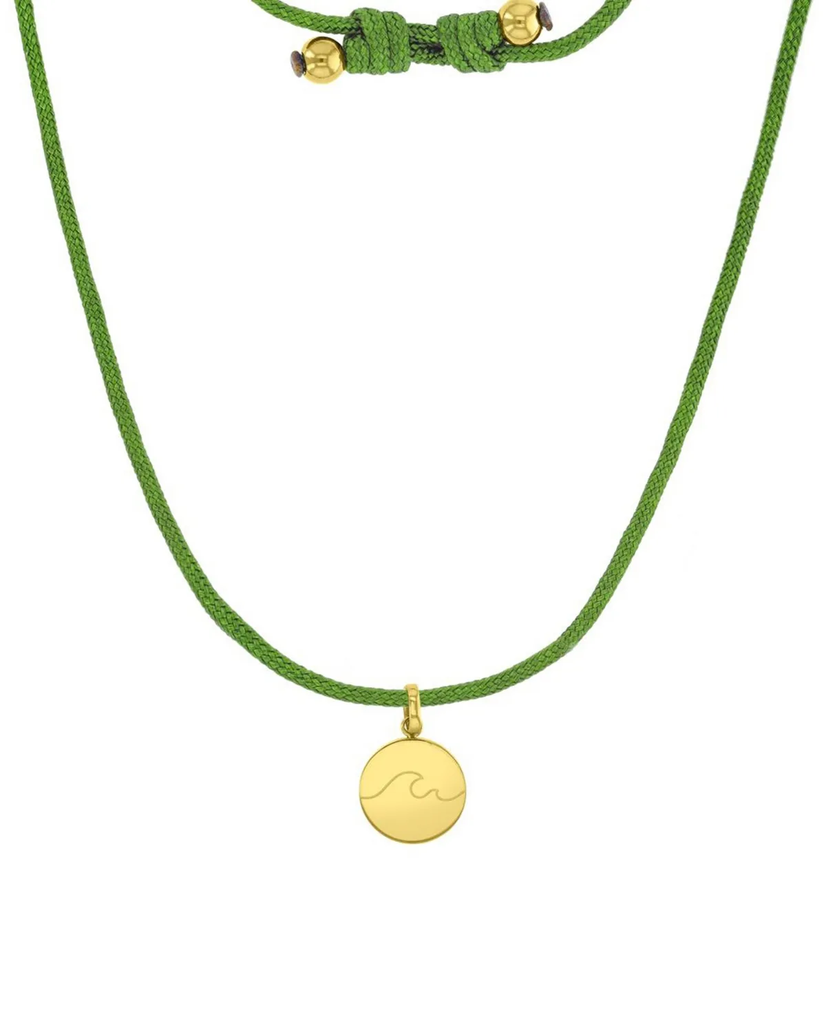 Waterproof Yellow Wave Beads Adjustable Necklace by Roxy