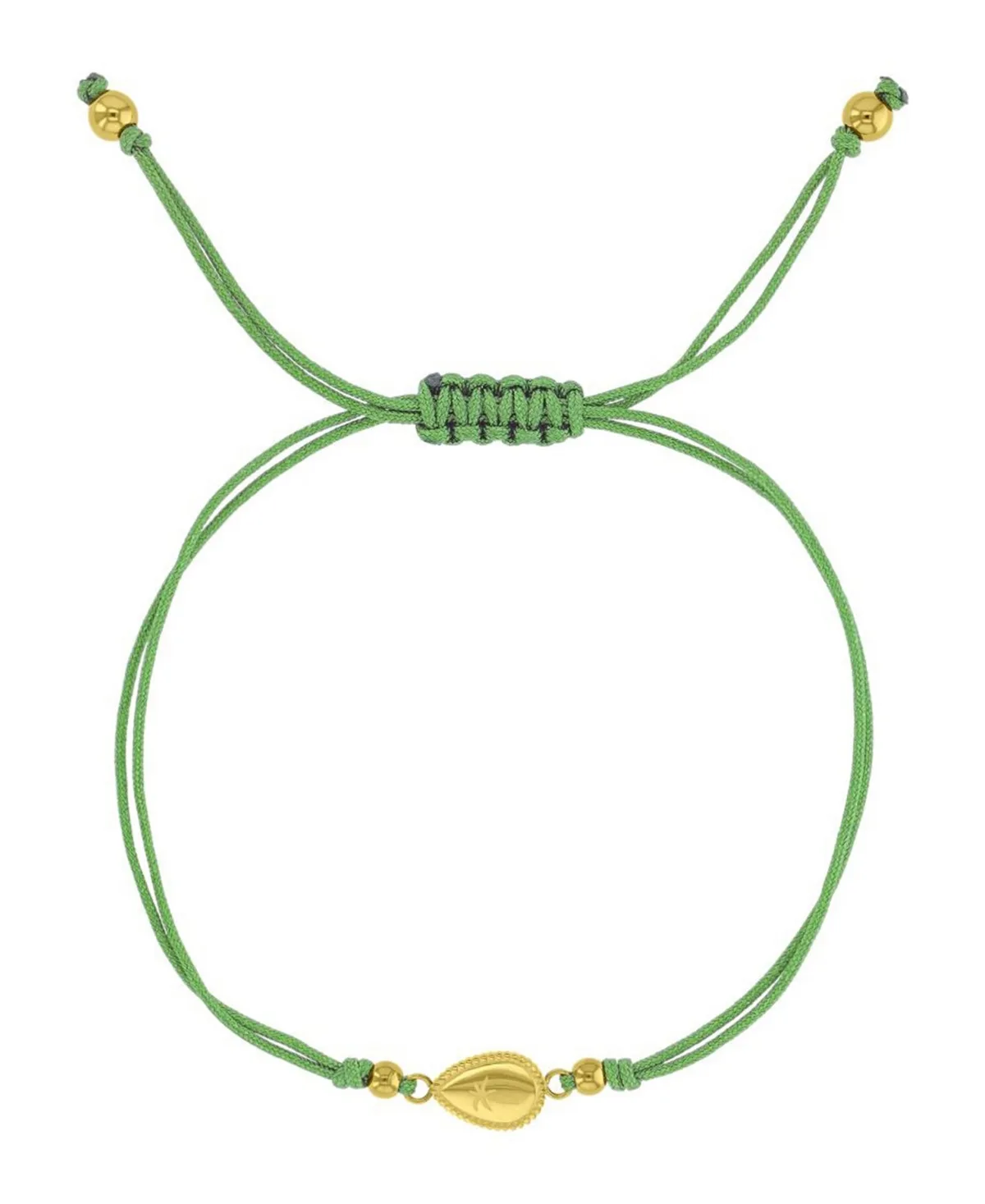 Waterproof Yellow Teardrop Palm Tree Pattern Charm Adjustable Bracelet by Roxy