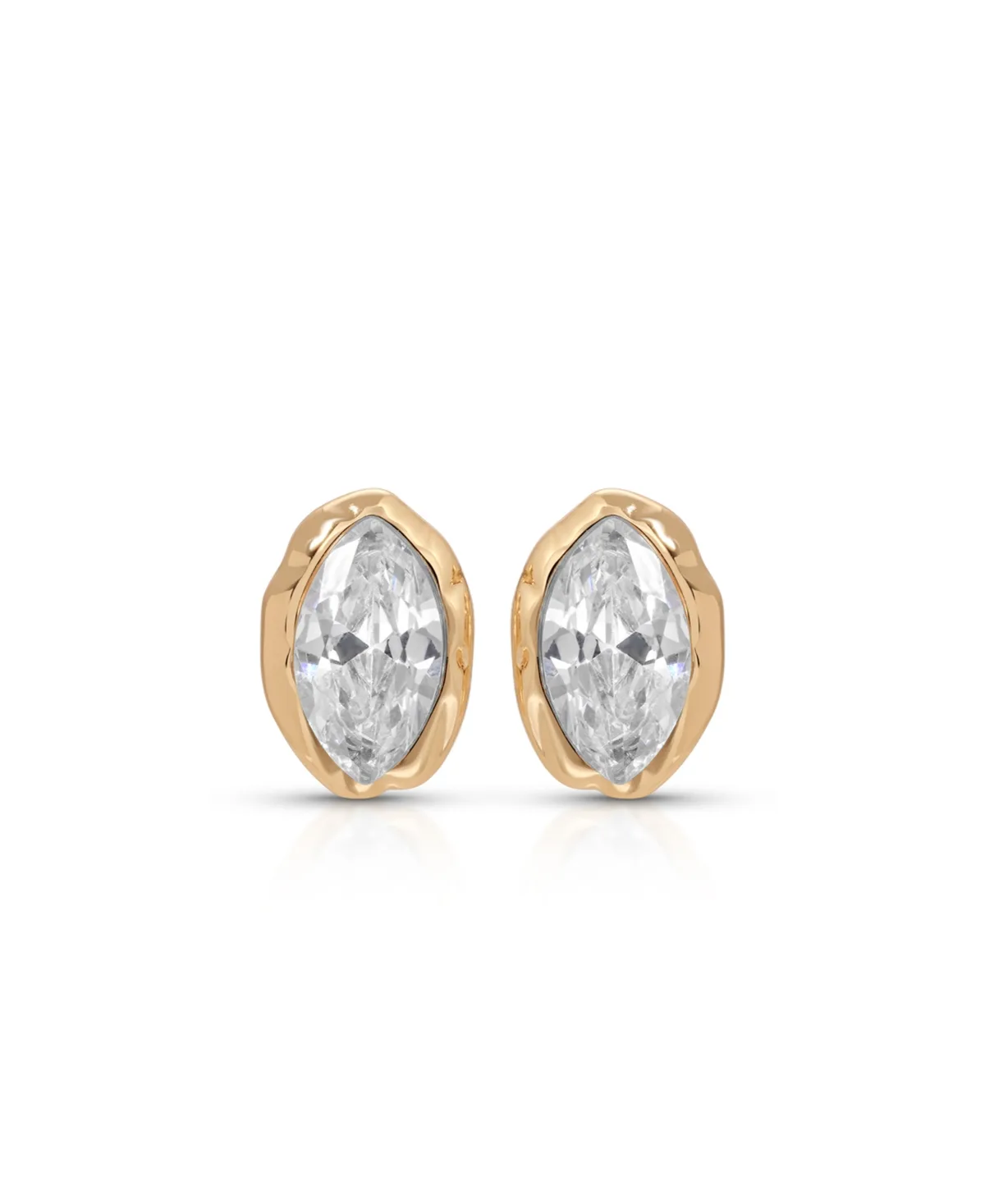Plated Crystal Luxe Mini Stud Earrings by Ettika