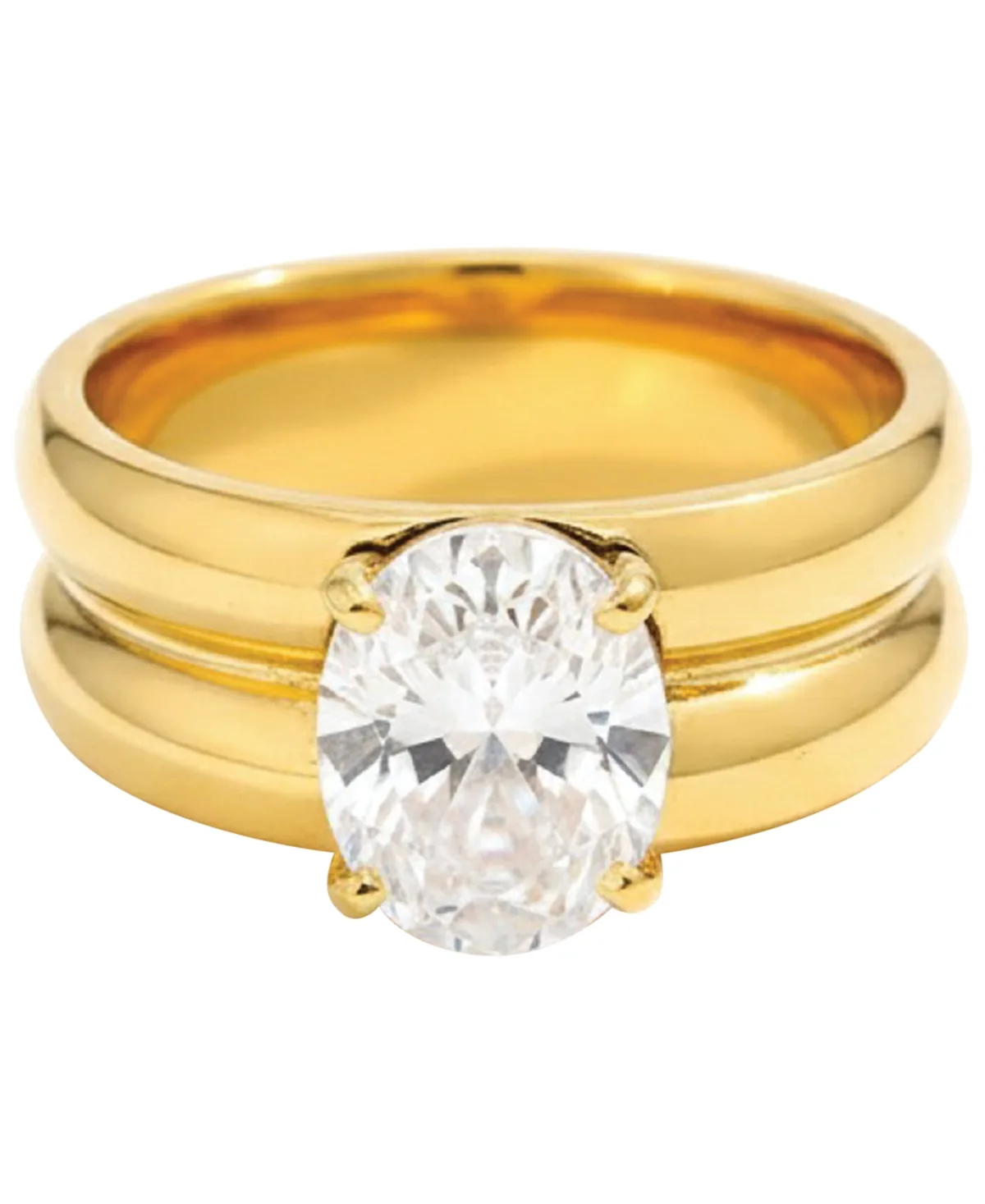 Eterna Gold-Tone Double Band Ring by Lola Ade