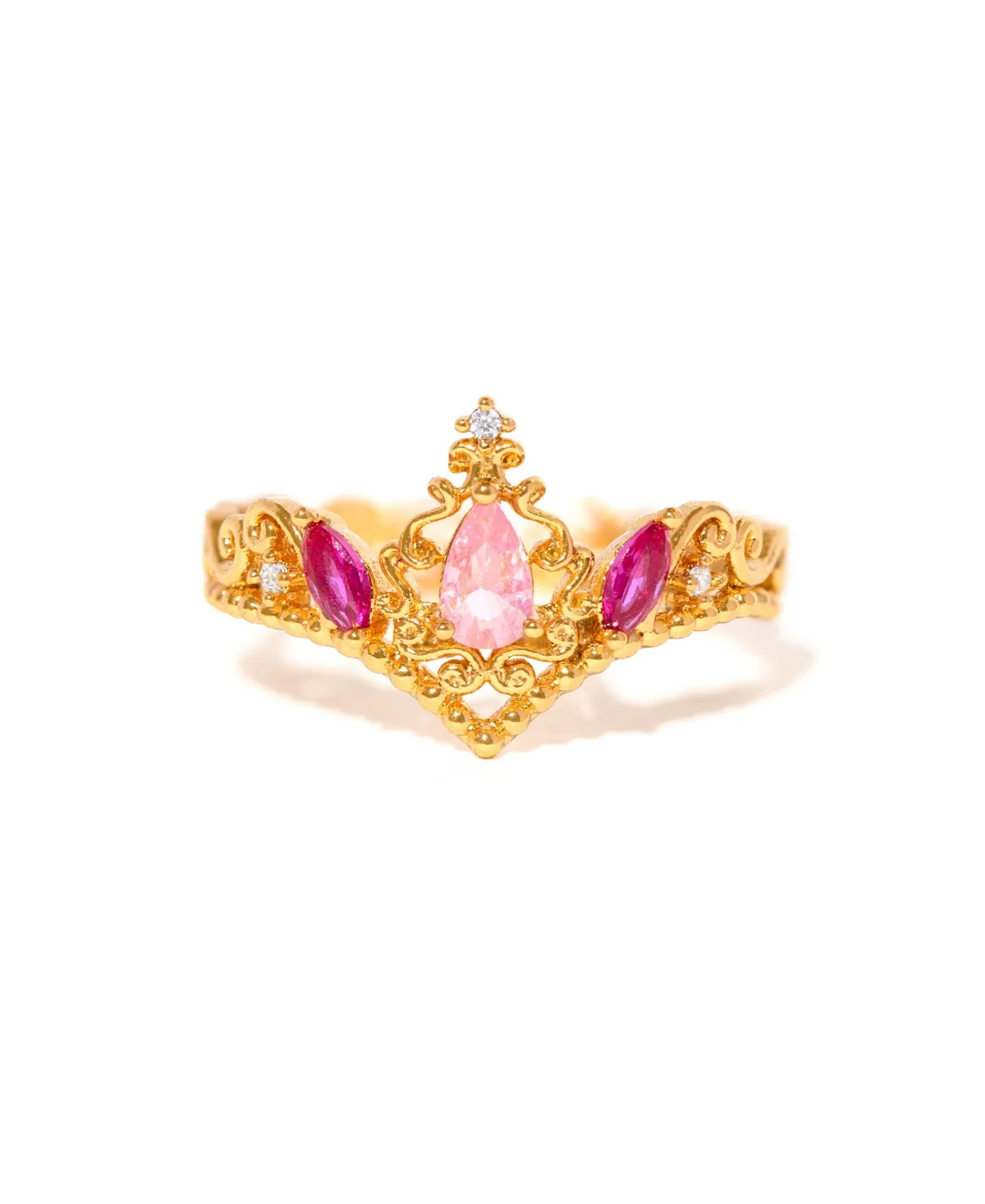 Disney Princess Sleeping Beauty Aurora Crystal Gold Plated Rings by Girls Crew