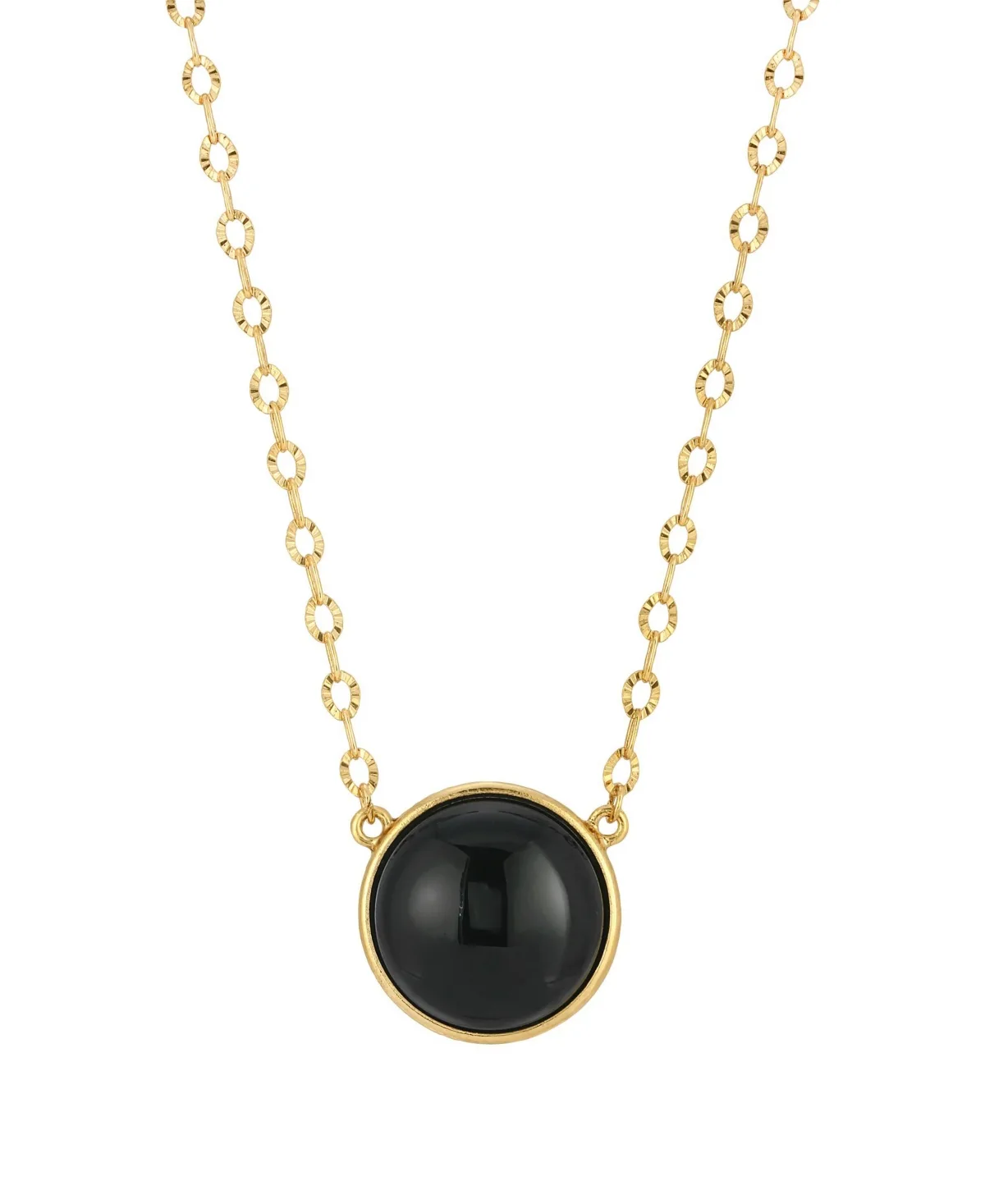 Gold-Tone Onyx Stone Necklace by 2028