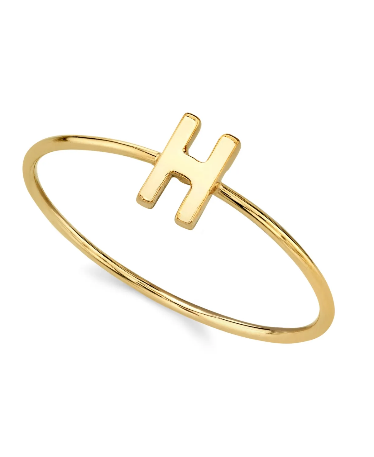 14K Gold-Tone Initial Ring - H by 2028