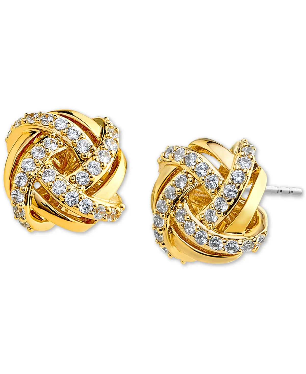 Pave Knot Stud Earrings by Eliot Danori