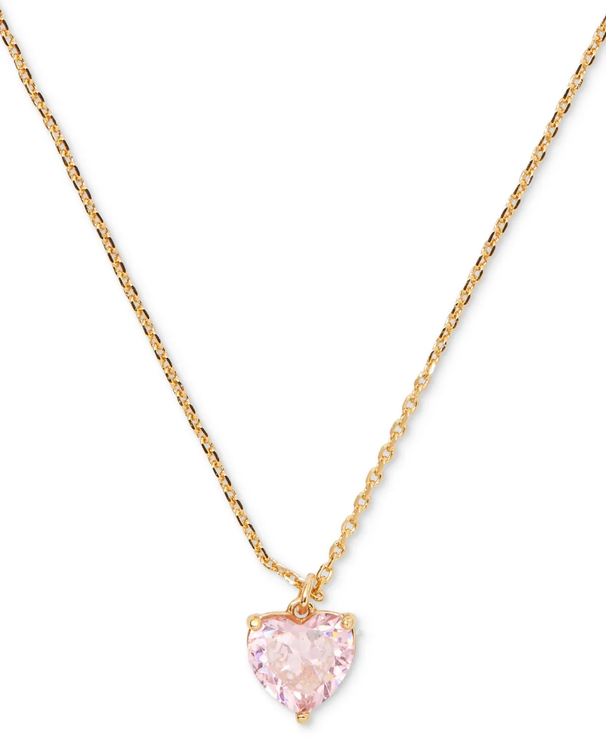 Gold-Tone Birthstone Heart Pendant Necklace, 16" + 3" Extender by Kate Spade New York