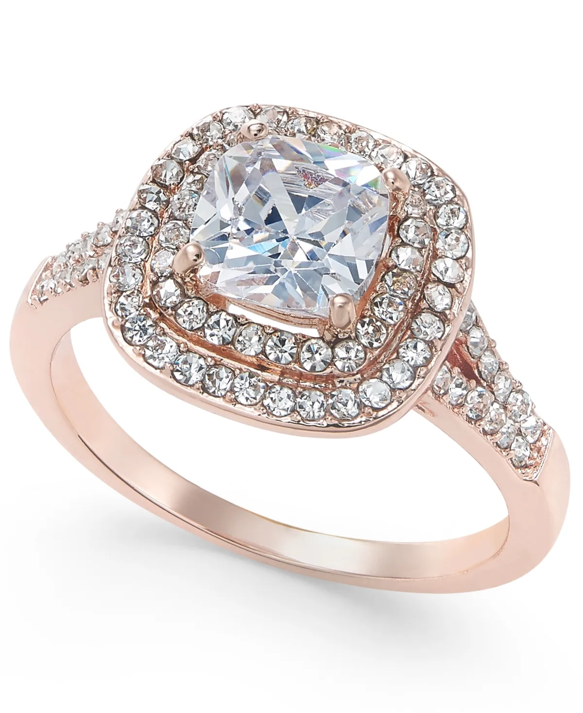 Double Halo Crystal Center Ring by Charter Club