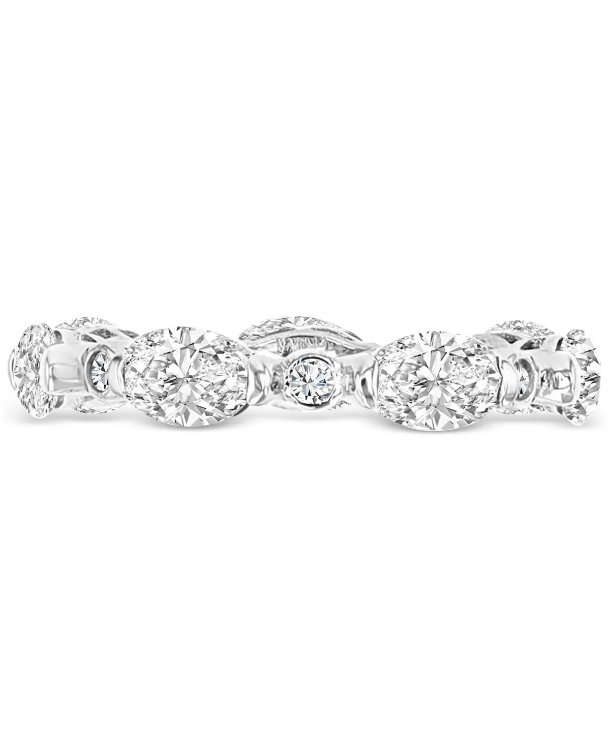 Blue & White Cubic Zirconia Band Ring (5-7/8 ct. t.w.) in Sterling Silver