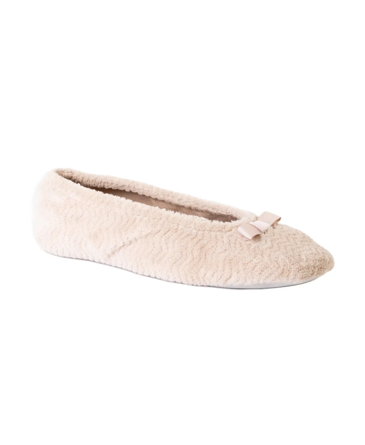Chevron Micro Terry Ballerina Slipper by Isotoner Signature