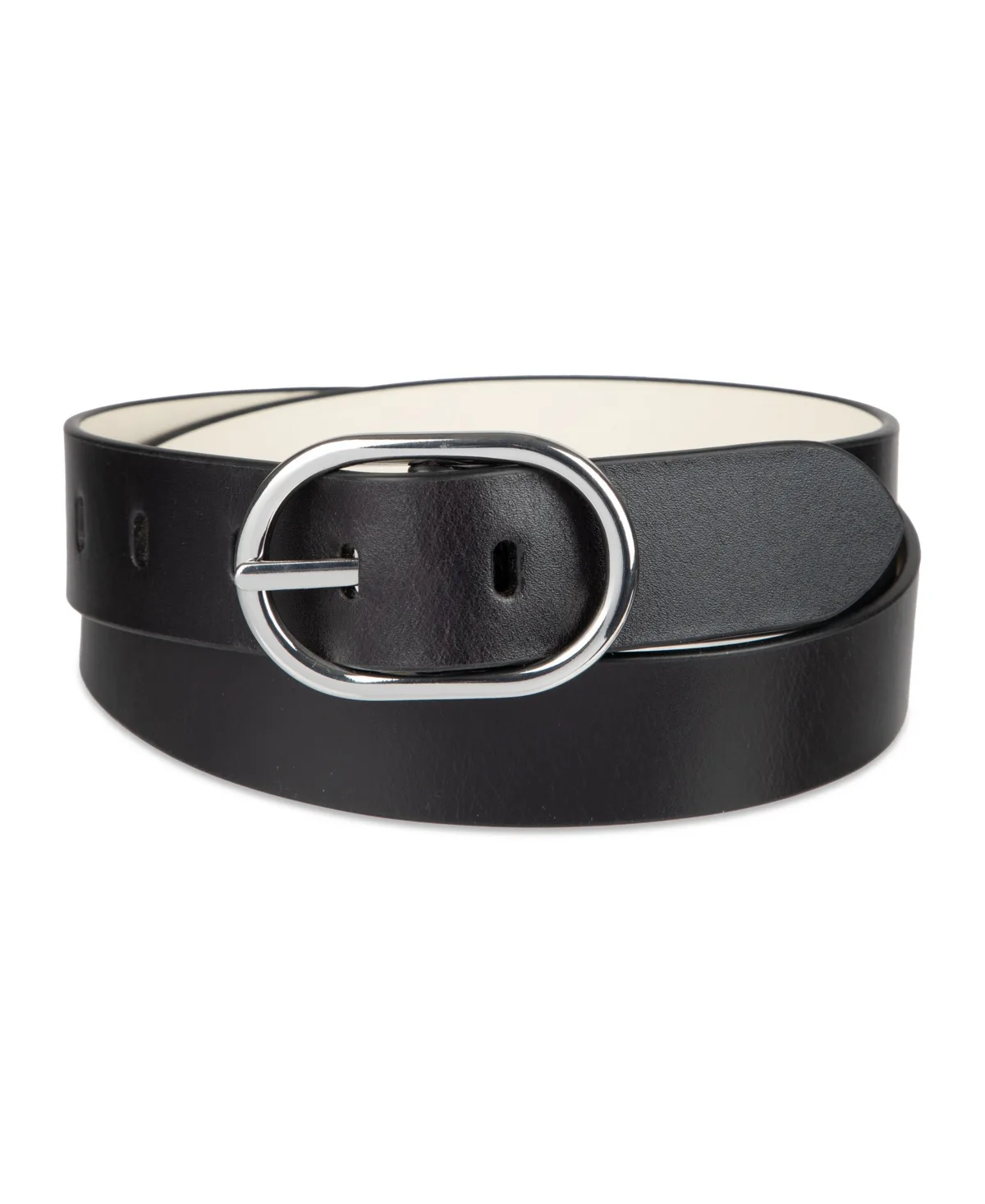 Two-In-One Center Bar Reversible Leather Belt