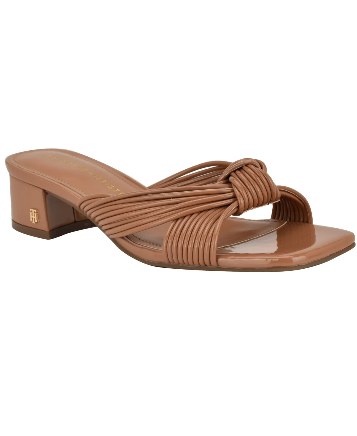 Philie Knotted Crisscross Block Heel Sandals